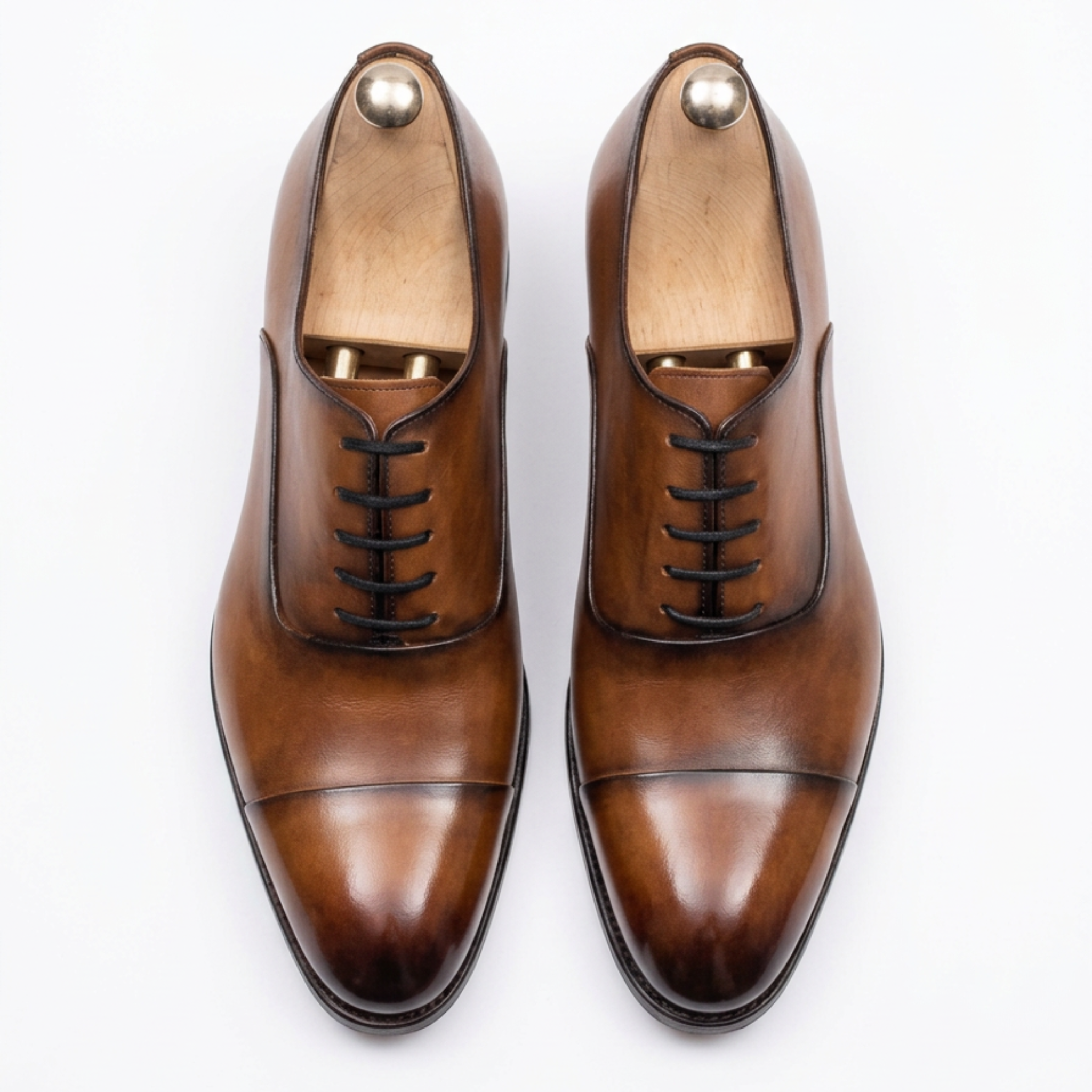 Hazel Brown Cap-Toe Oxford