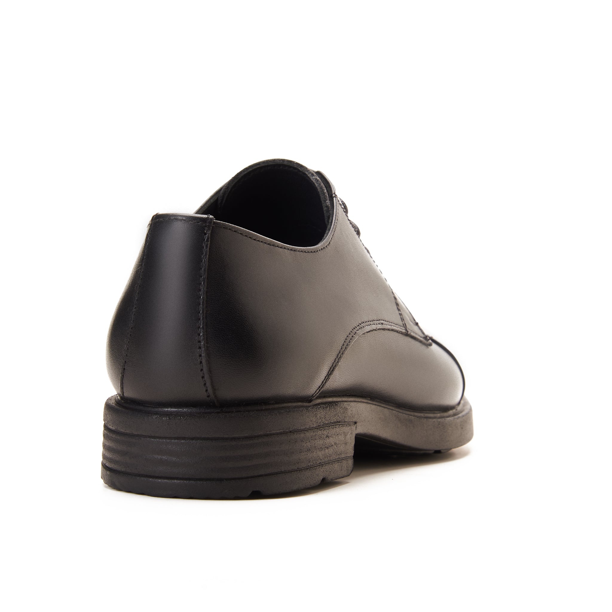 Black Cap-Toe Derby Dress Shoe