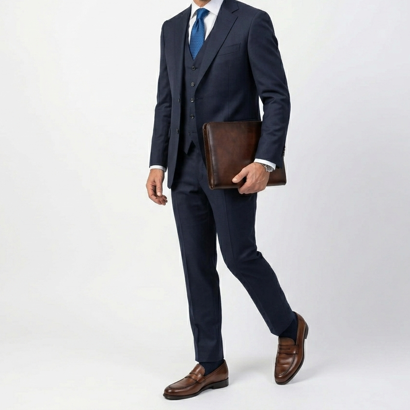 Brown Penny Loafers Dress Shoe
