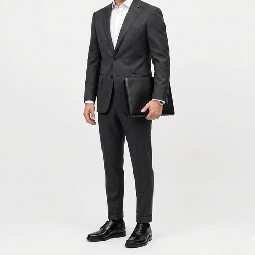 Black Full Brogue Dress Shoe