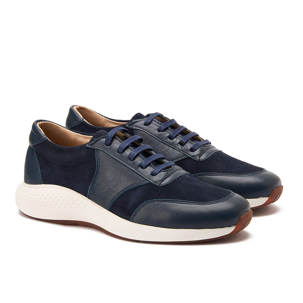 Navy Lace-Up Sneakers