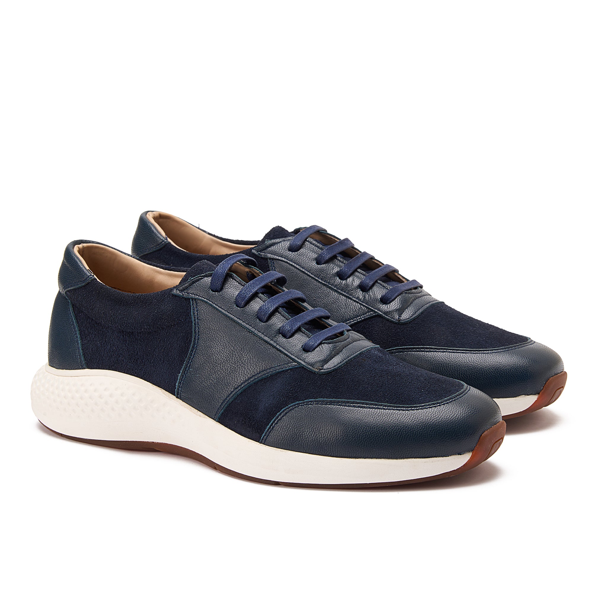 Navy Lace-Up Sneakers
