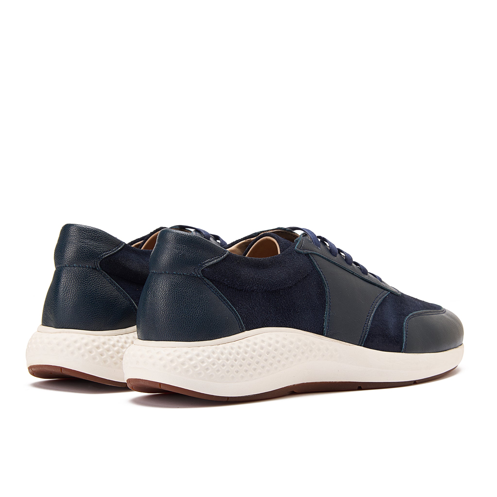 Navy Lace-Up Sneakers