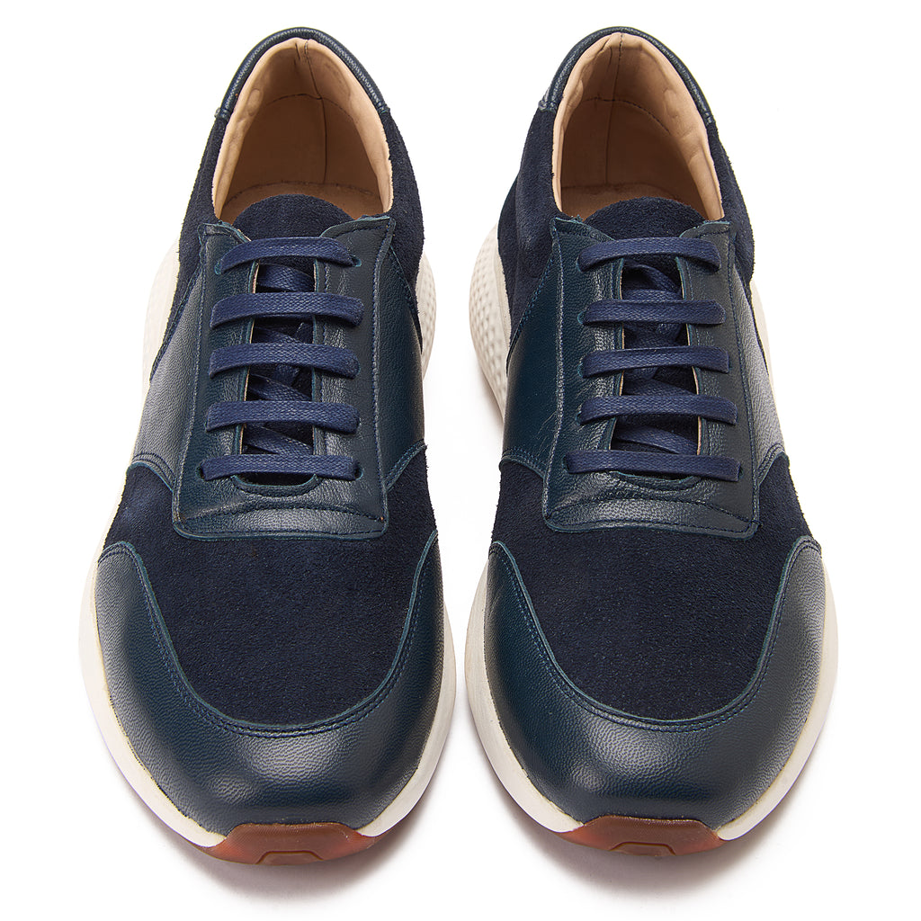 Navy Lace-Up Sneakers