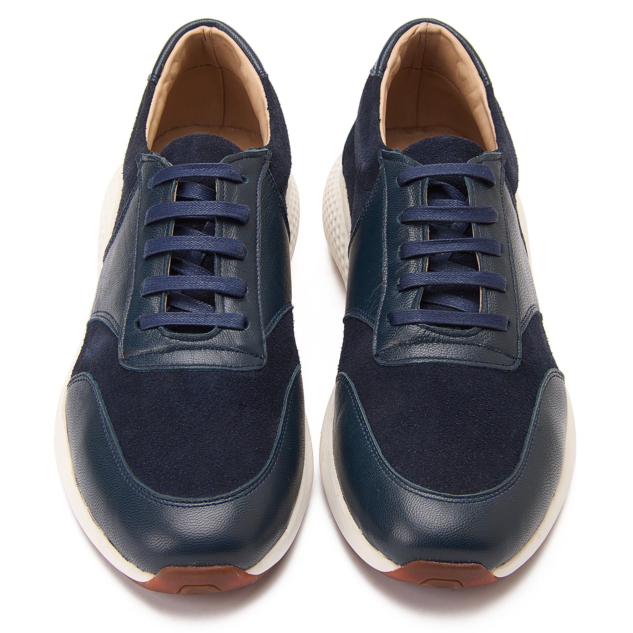 Navy Lace-Up Sneakers