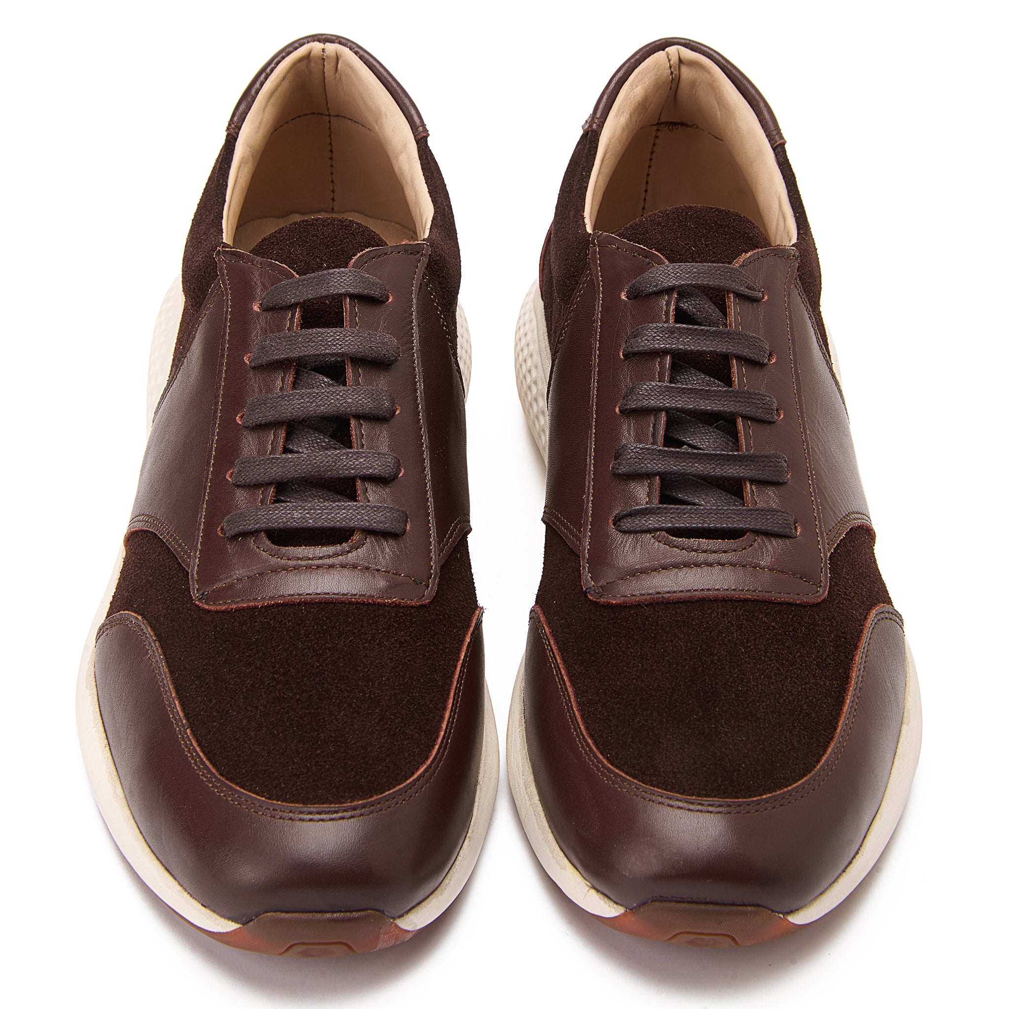 Brown Lace-Up Sneakers