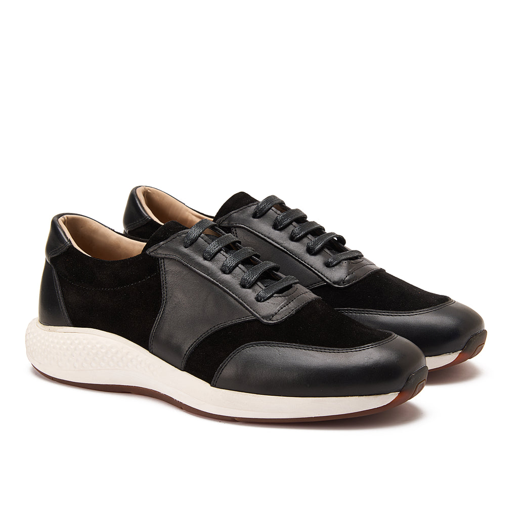 Black Lace-Up Sneakers