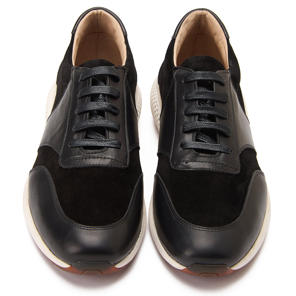 Black Lace-Up Sneakers