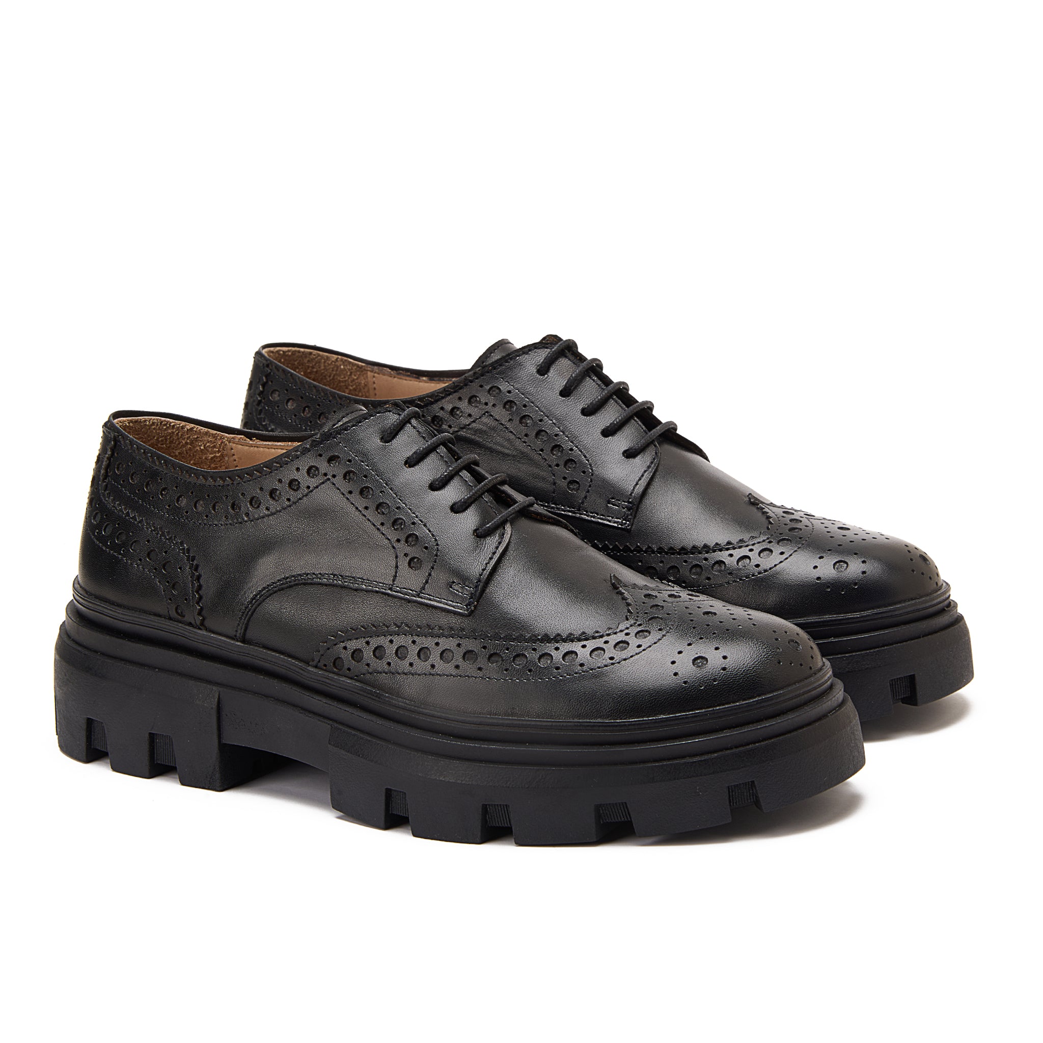 Black Full Brogue Smart Casual