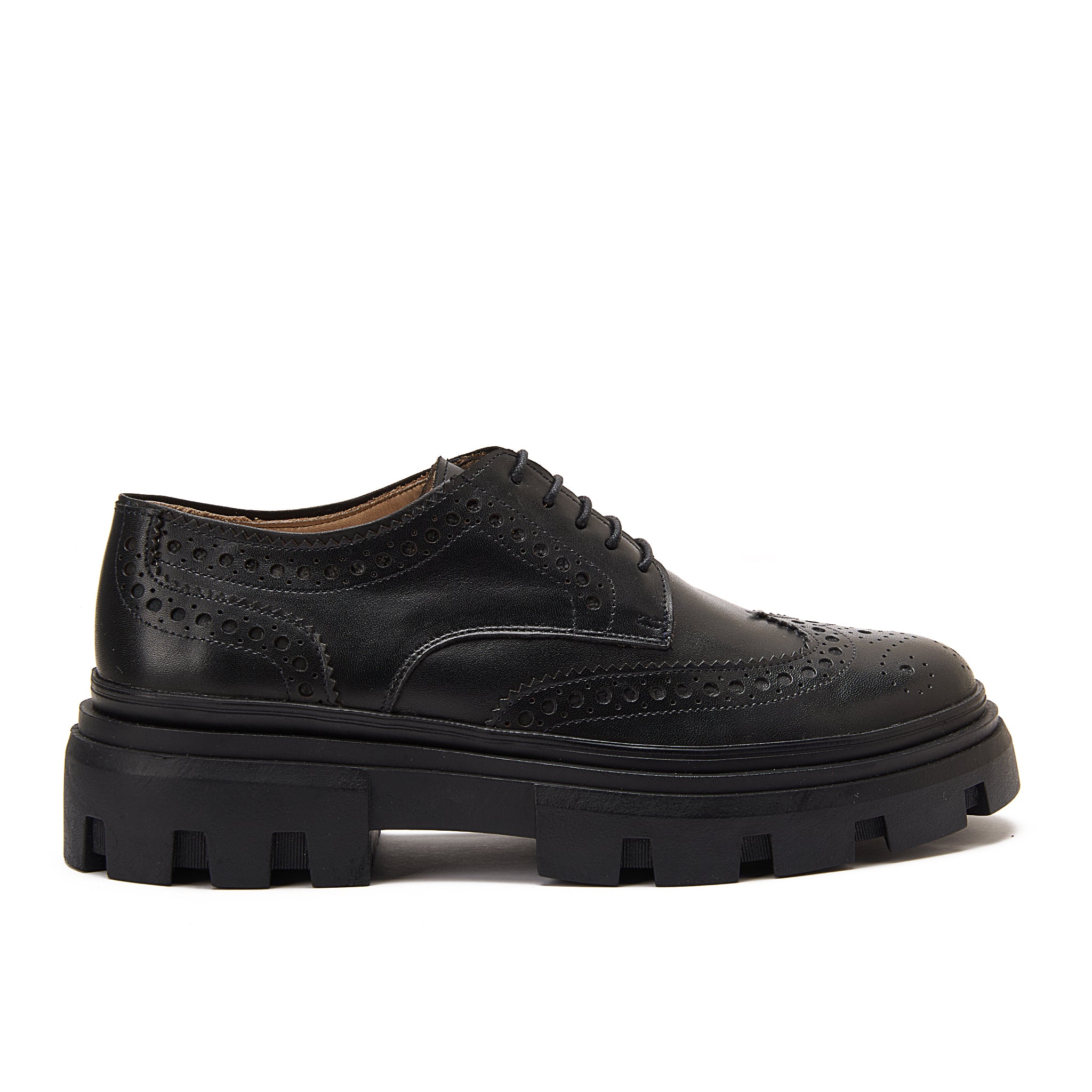 Black Full Brogue Smart Casual