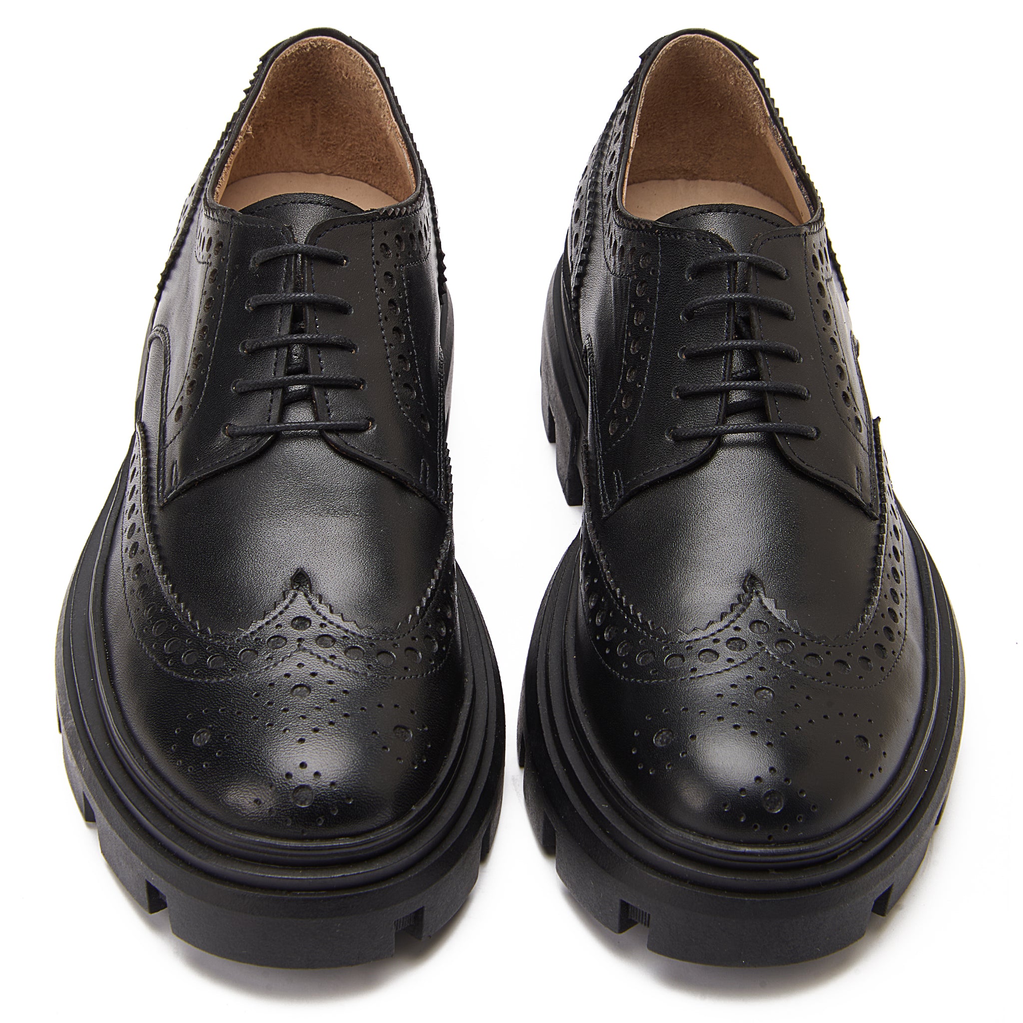 Black Full Brogue Smart Casual