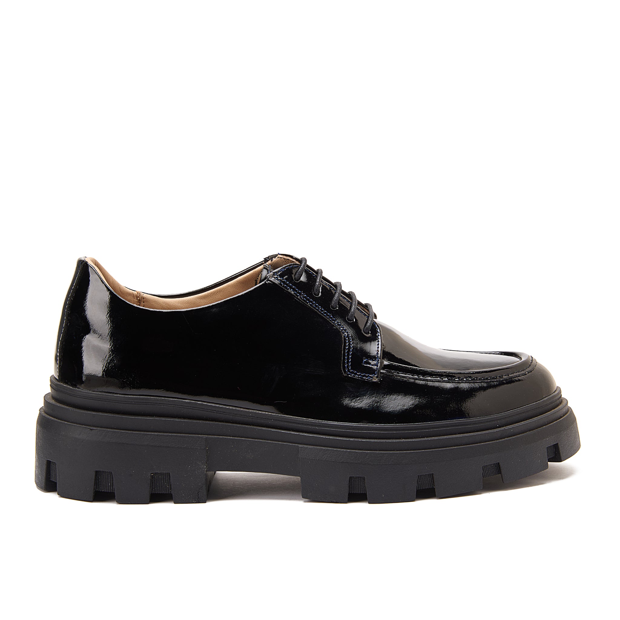Black Patent Leather Apron Derby Dress shoe