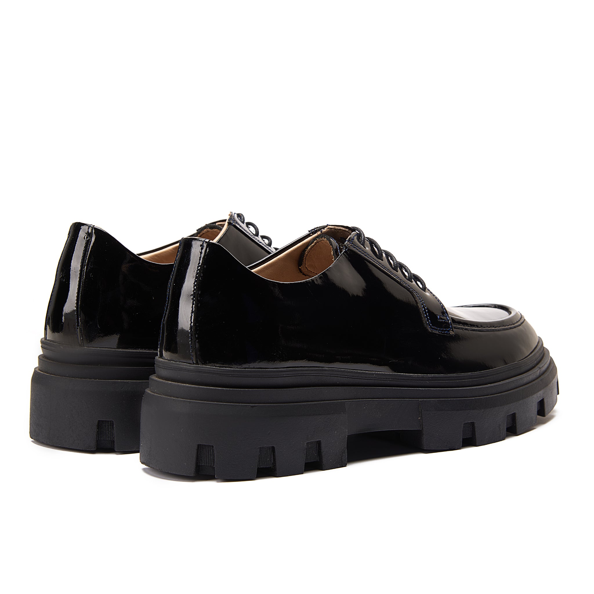 Black Patent Leather Apron Derby Dress shoe