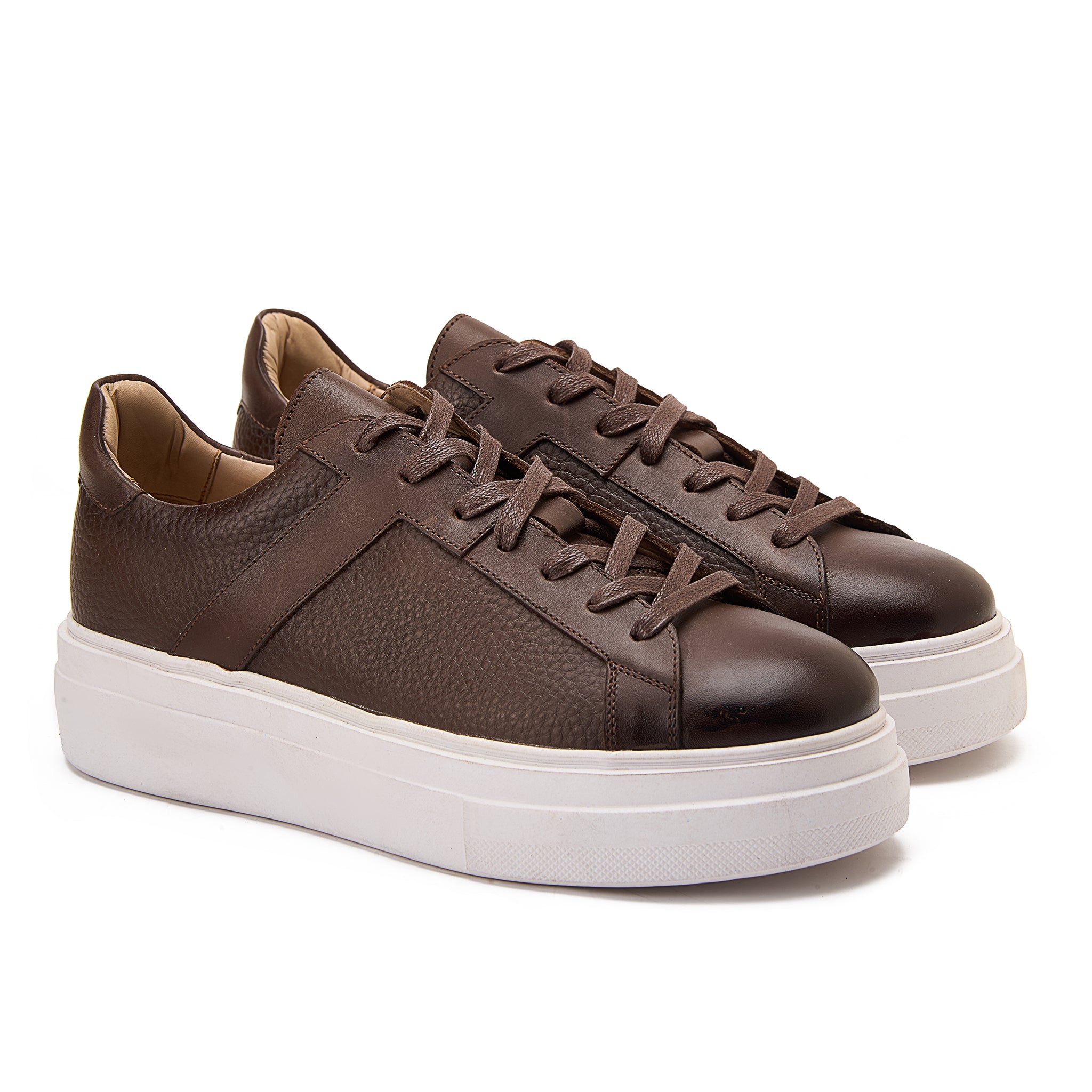Brown Lace-Up sneakers