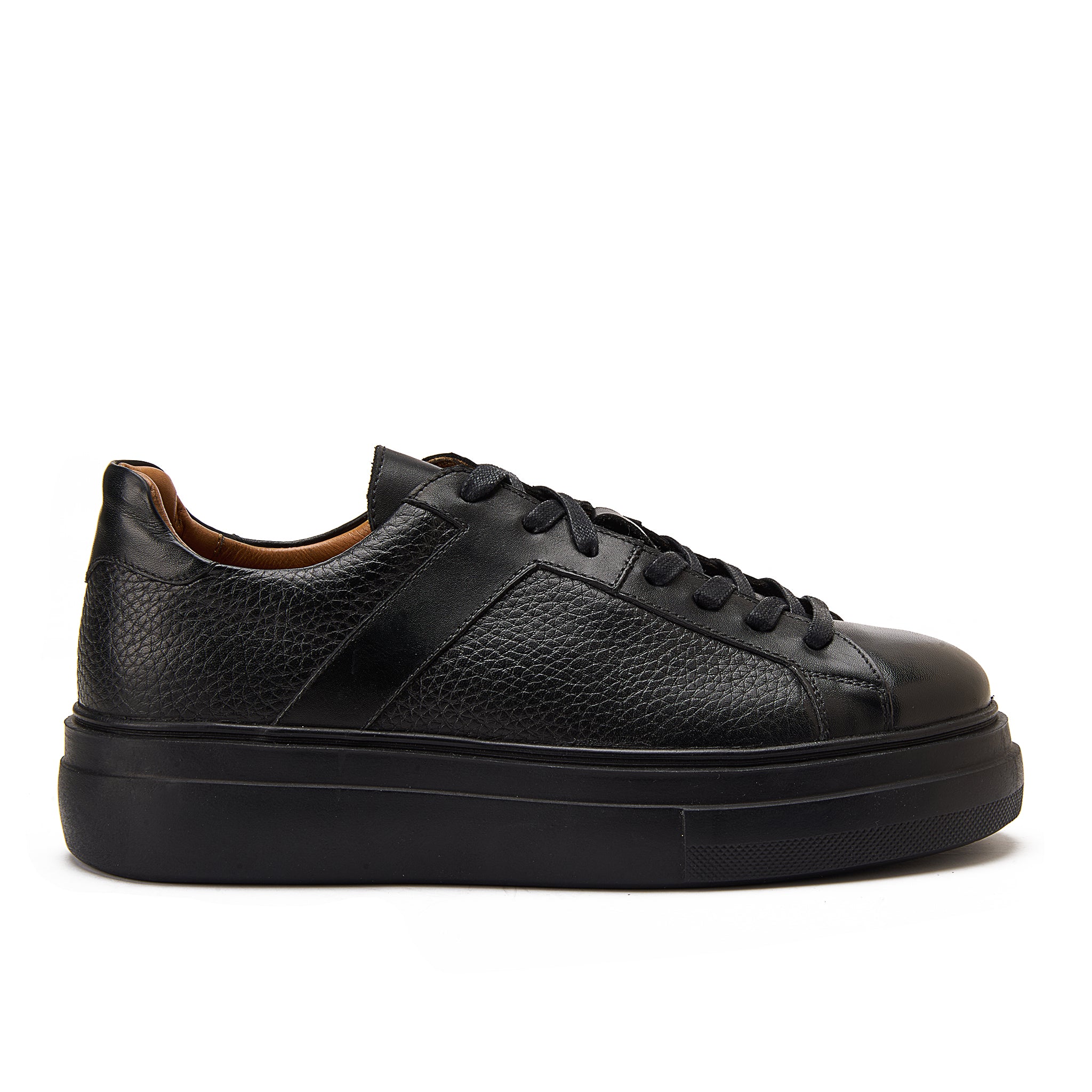 Black Lace-Up Sneakers