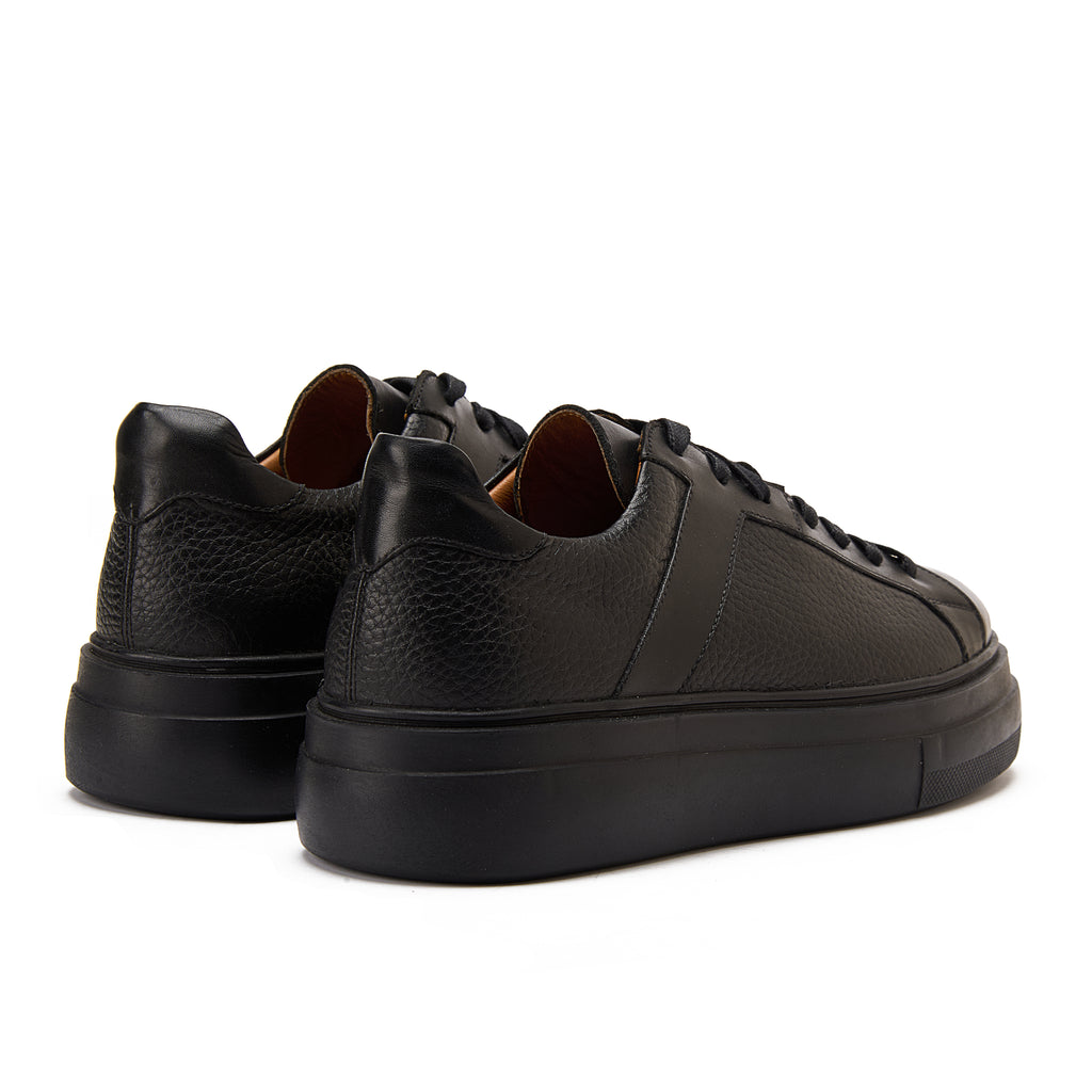 Black Lace-Up Sneakers