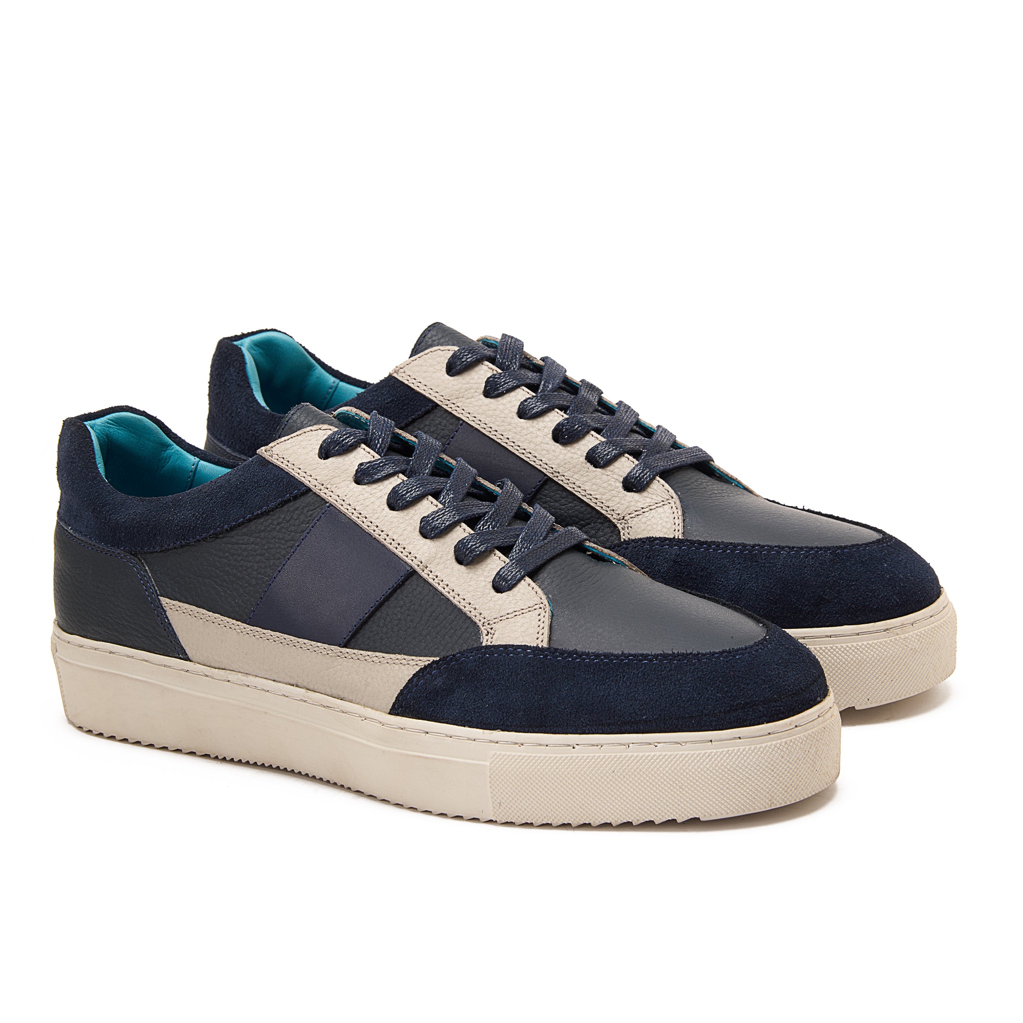 Navy / Off-White Lace-up sneakers