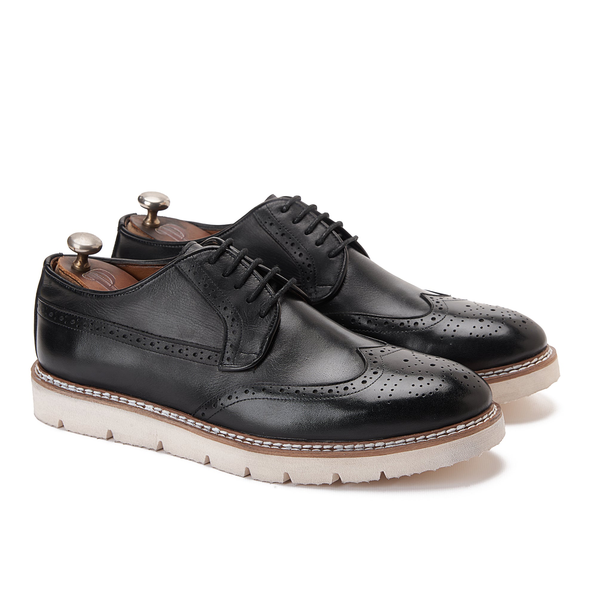 Black Smart Casual Brogue Shoe