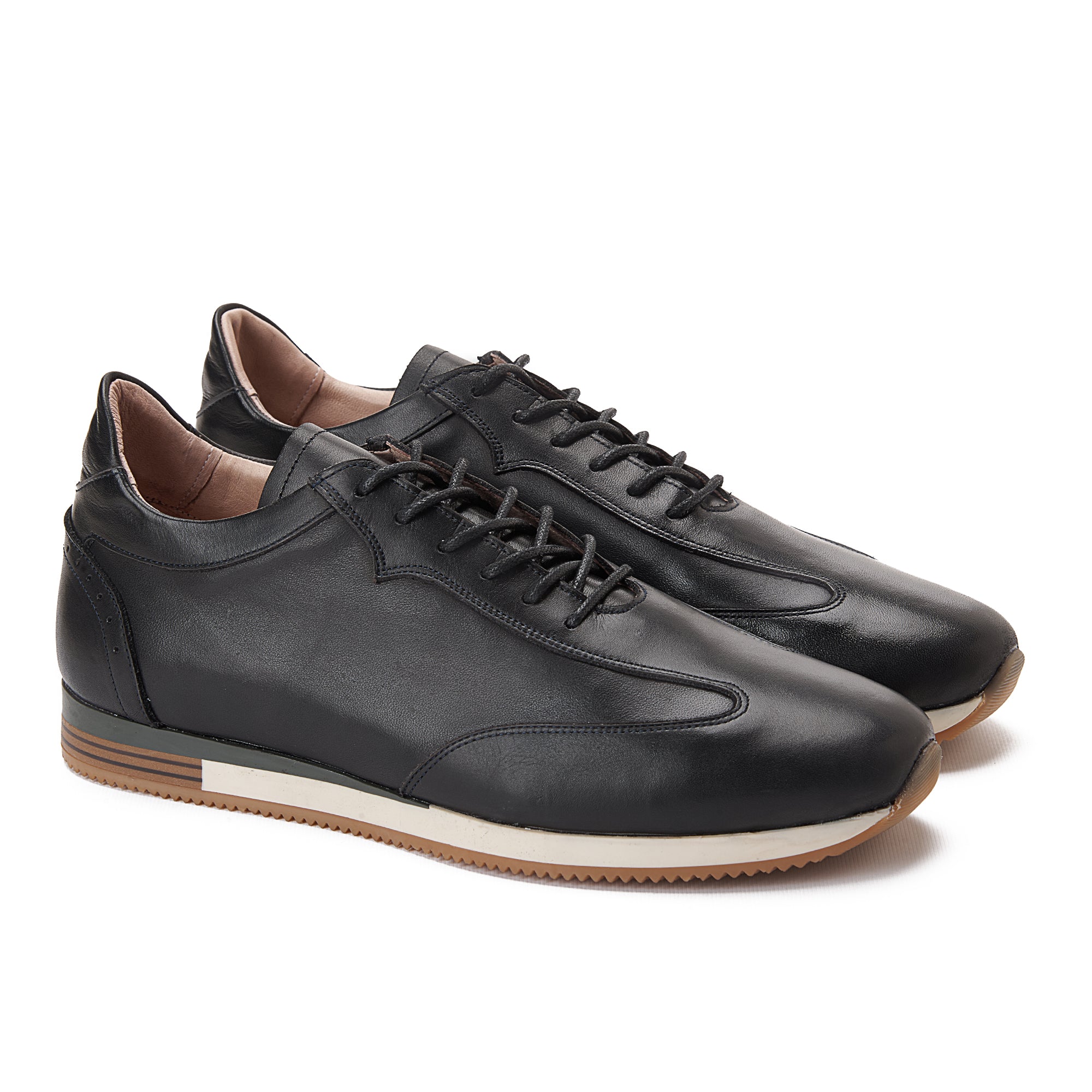 Black Lace-Up Sneakers