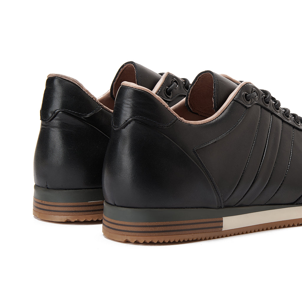 Black Apron Lace-Up Sneakers