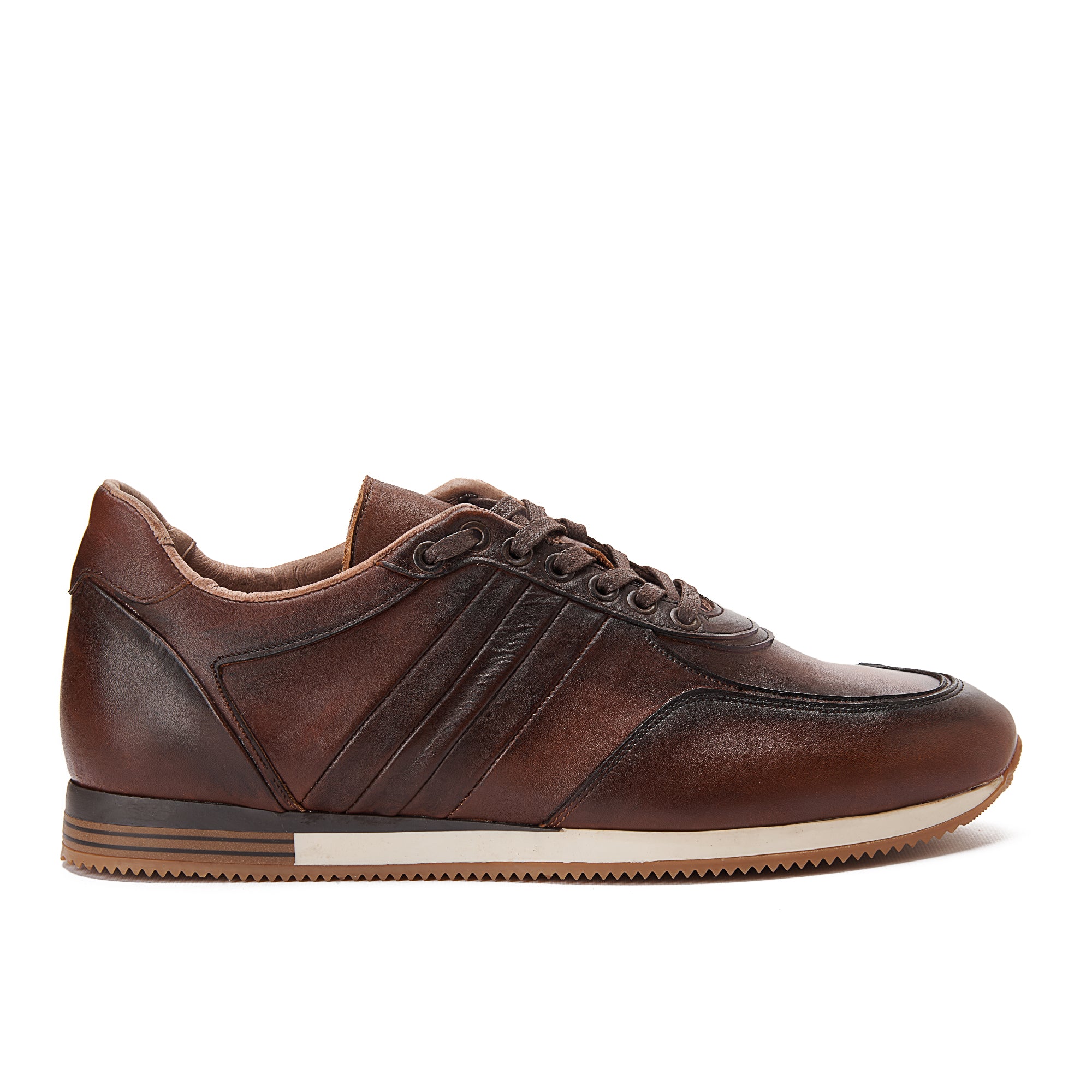 Brown Apron Lace-Up Sneakers