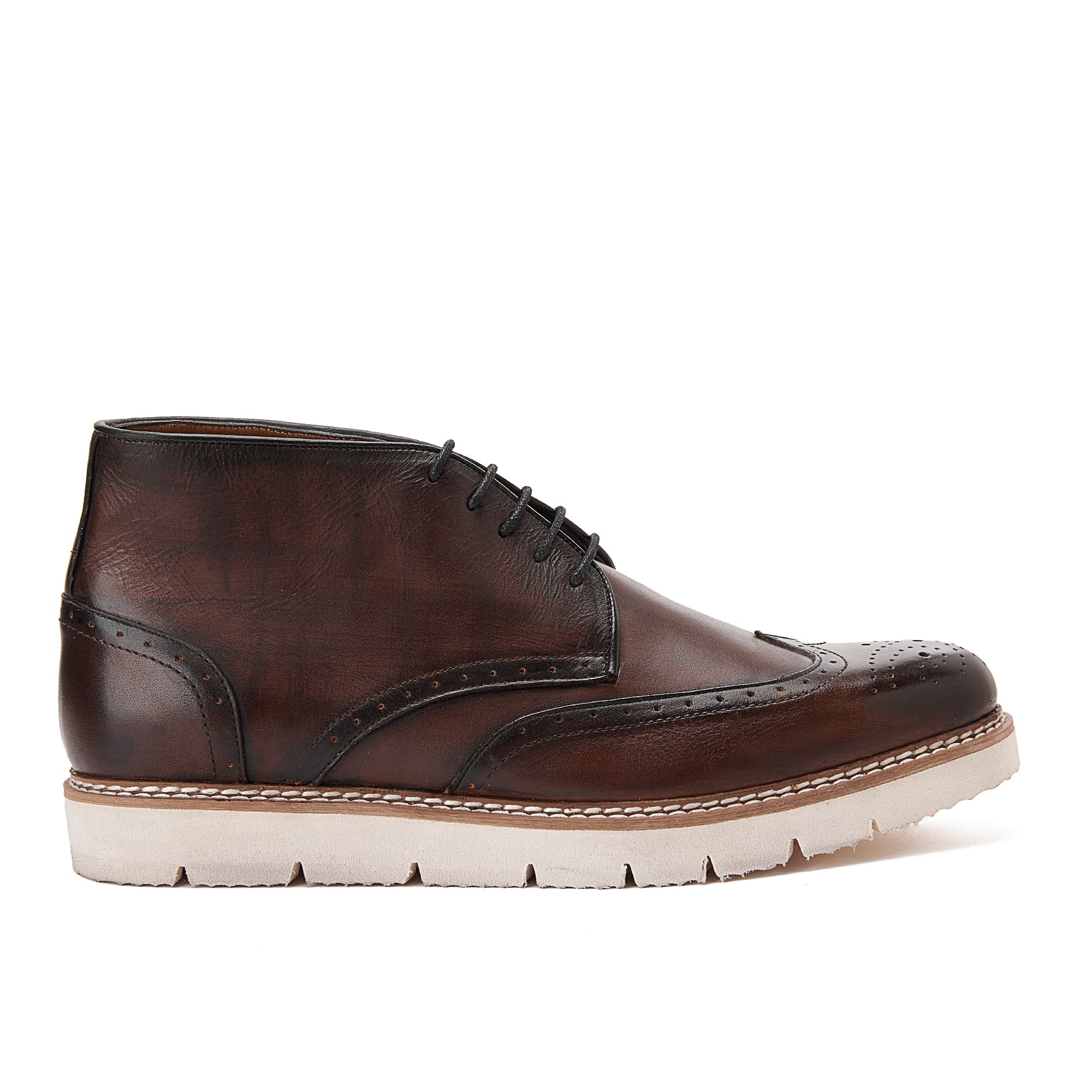 Brown Brogue Ankle Boots