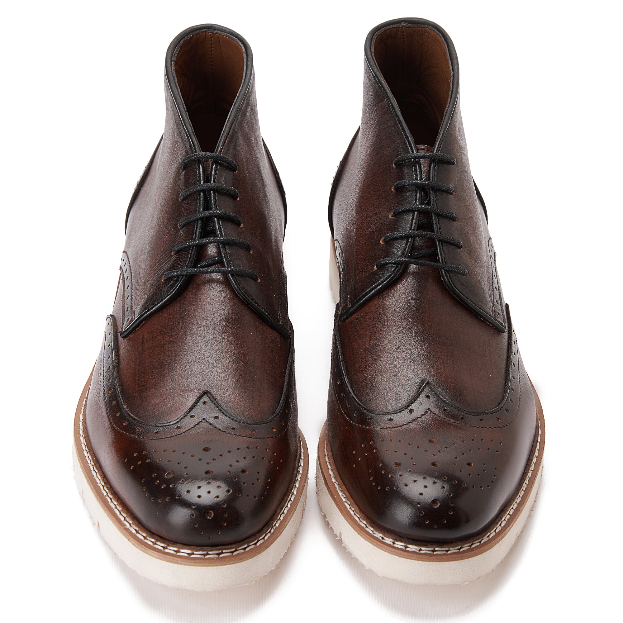 Brown Brogue Ankle Boots