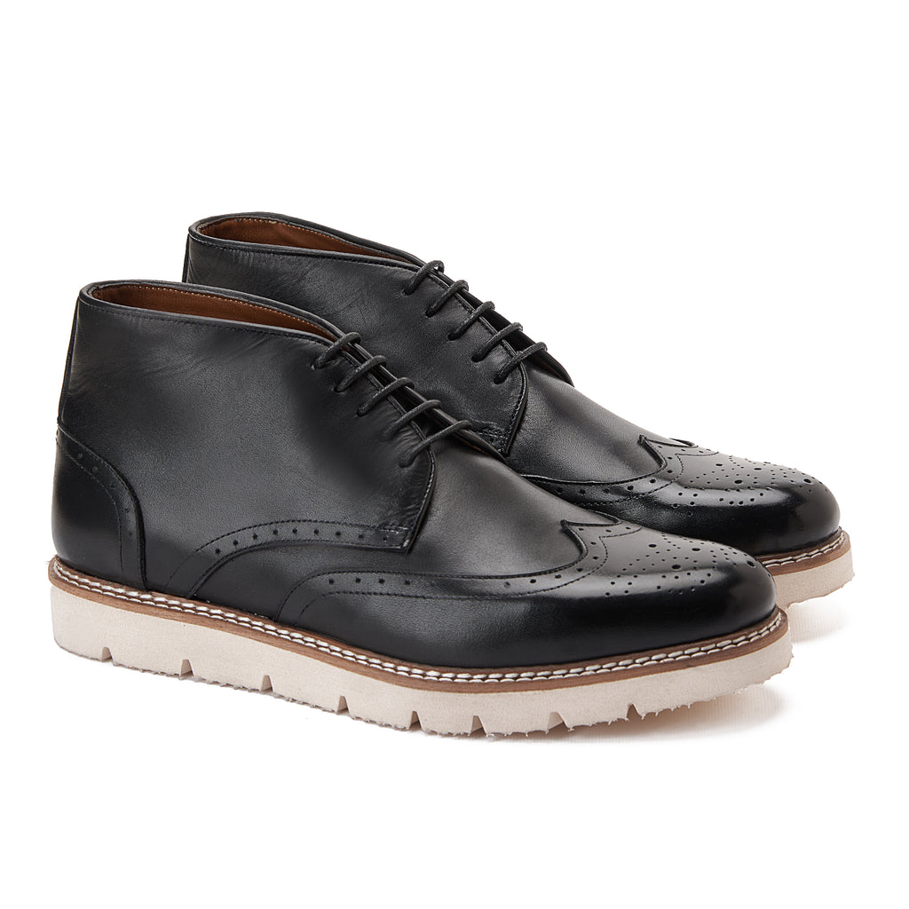 Black Brogue Ankle Boots