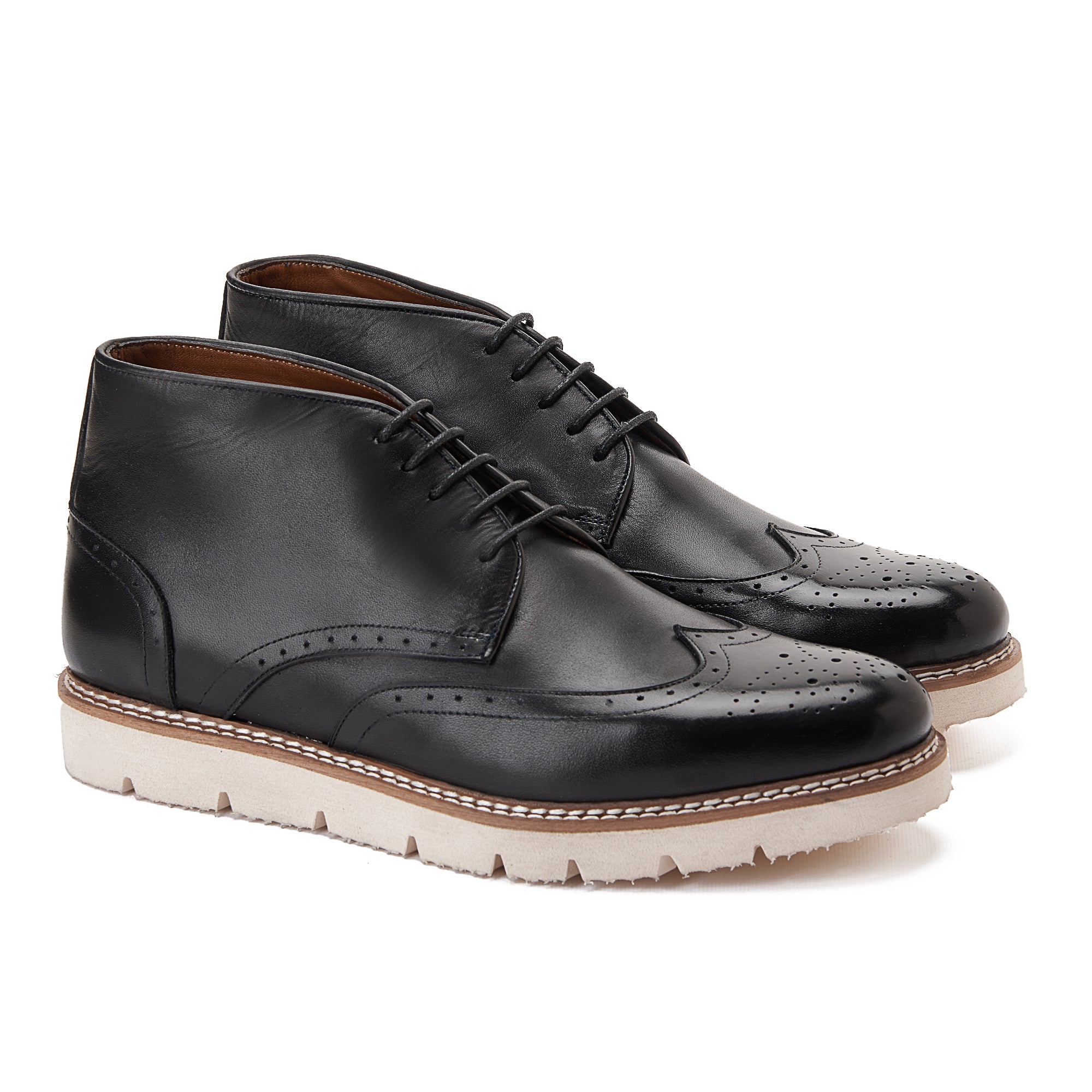 Black Brogue Ankle Boots