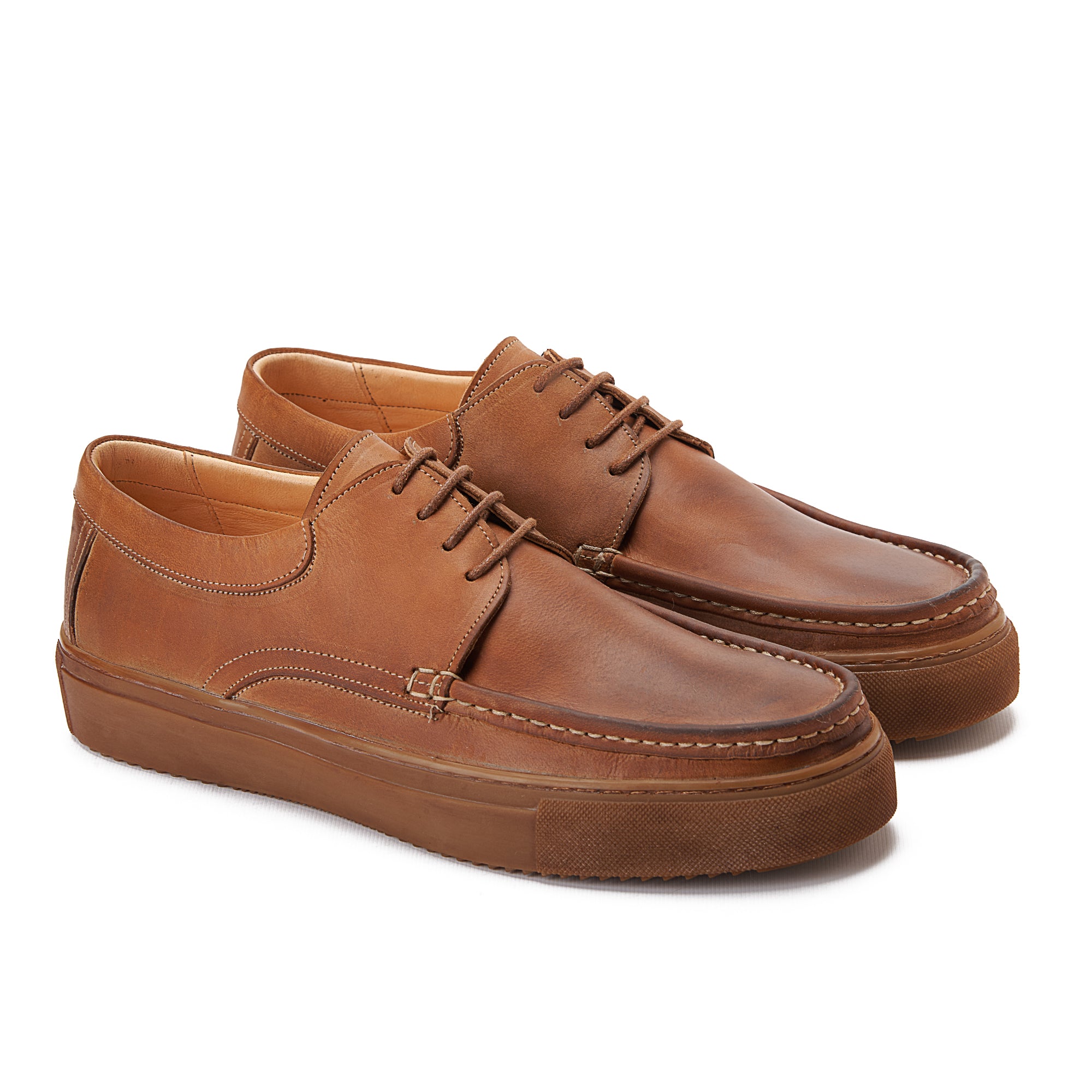 Hazel Brown Pull-Up Boat Shoe