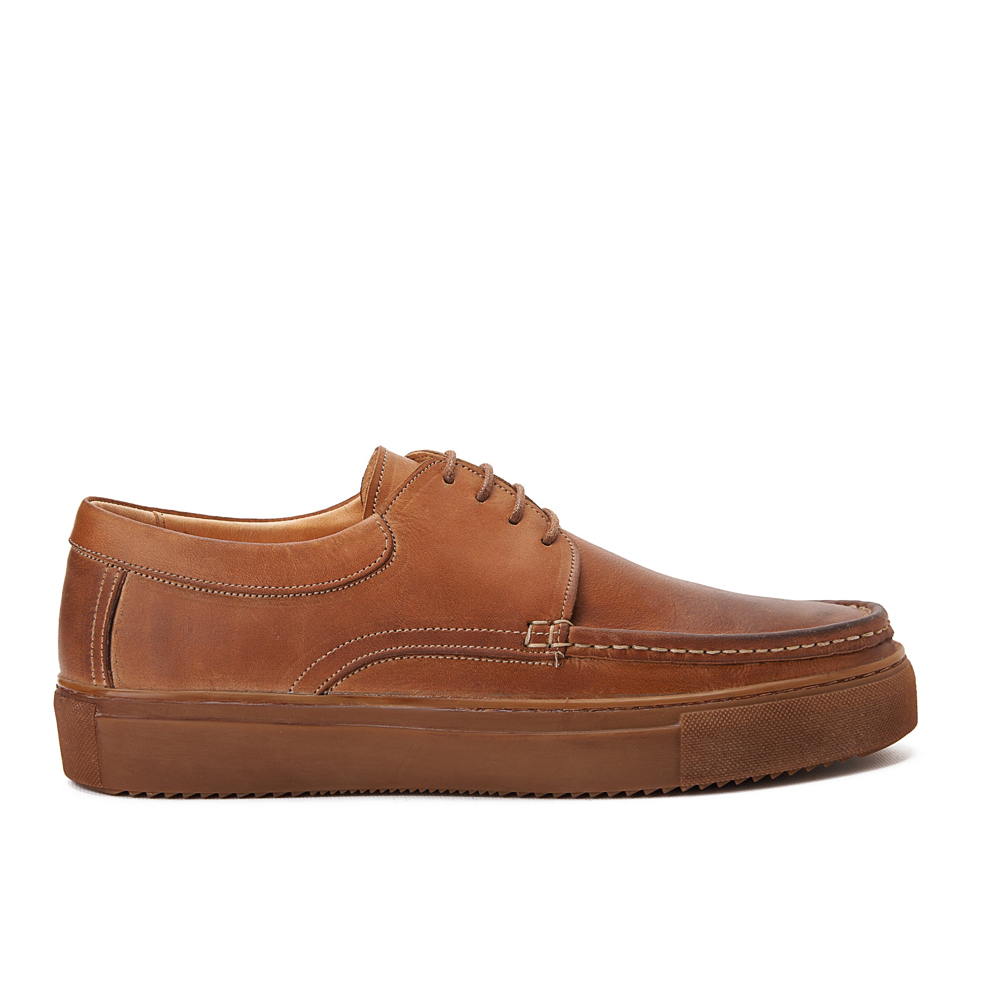 Hazel Brown Pull-Up Boat Shoe