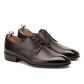 Brown Plain Derby Dress Shoe