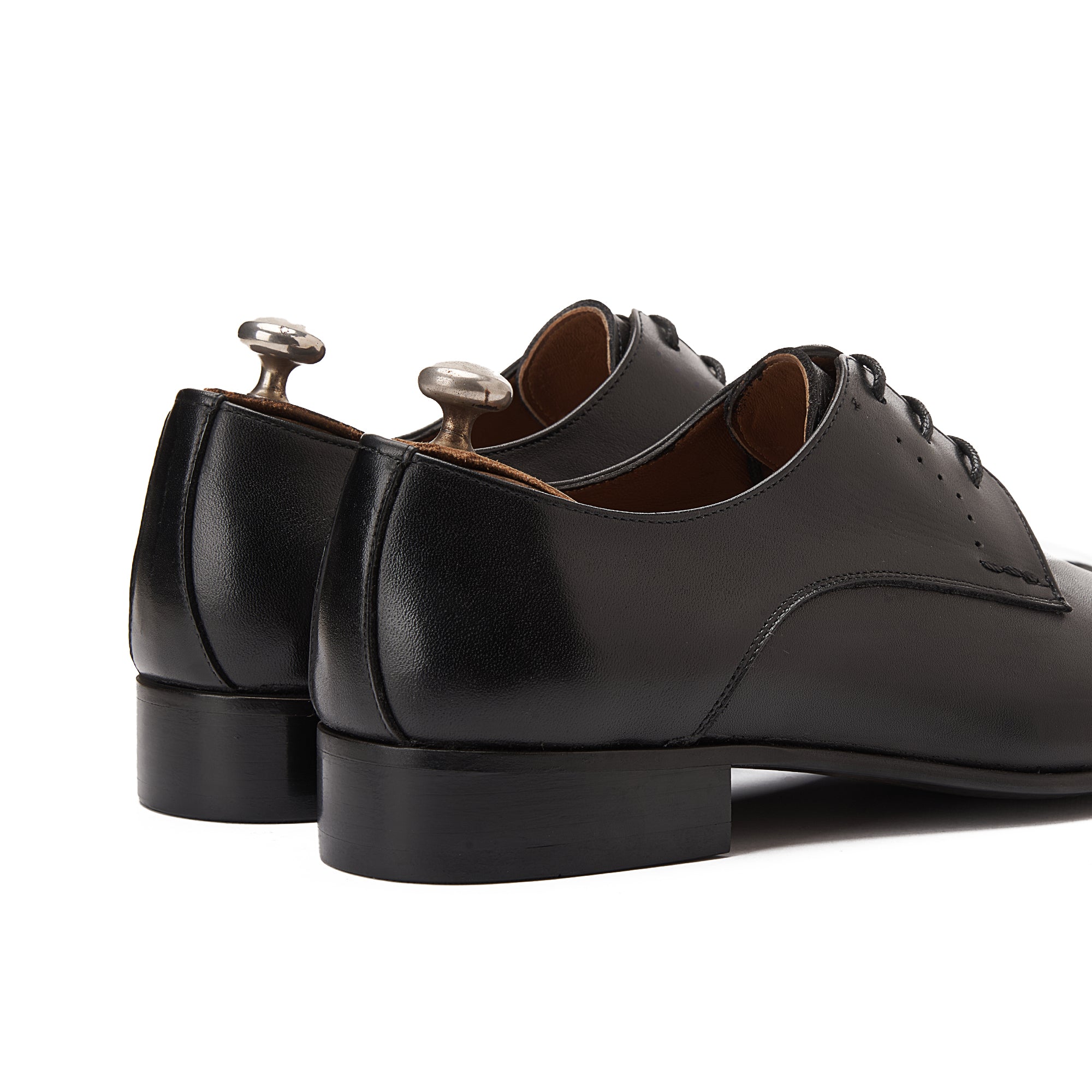 Black Plain Derby Dress Shoe