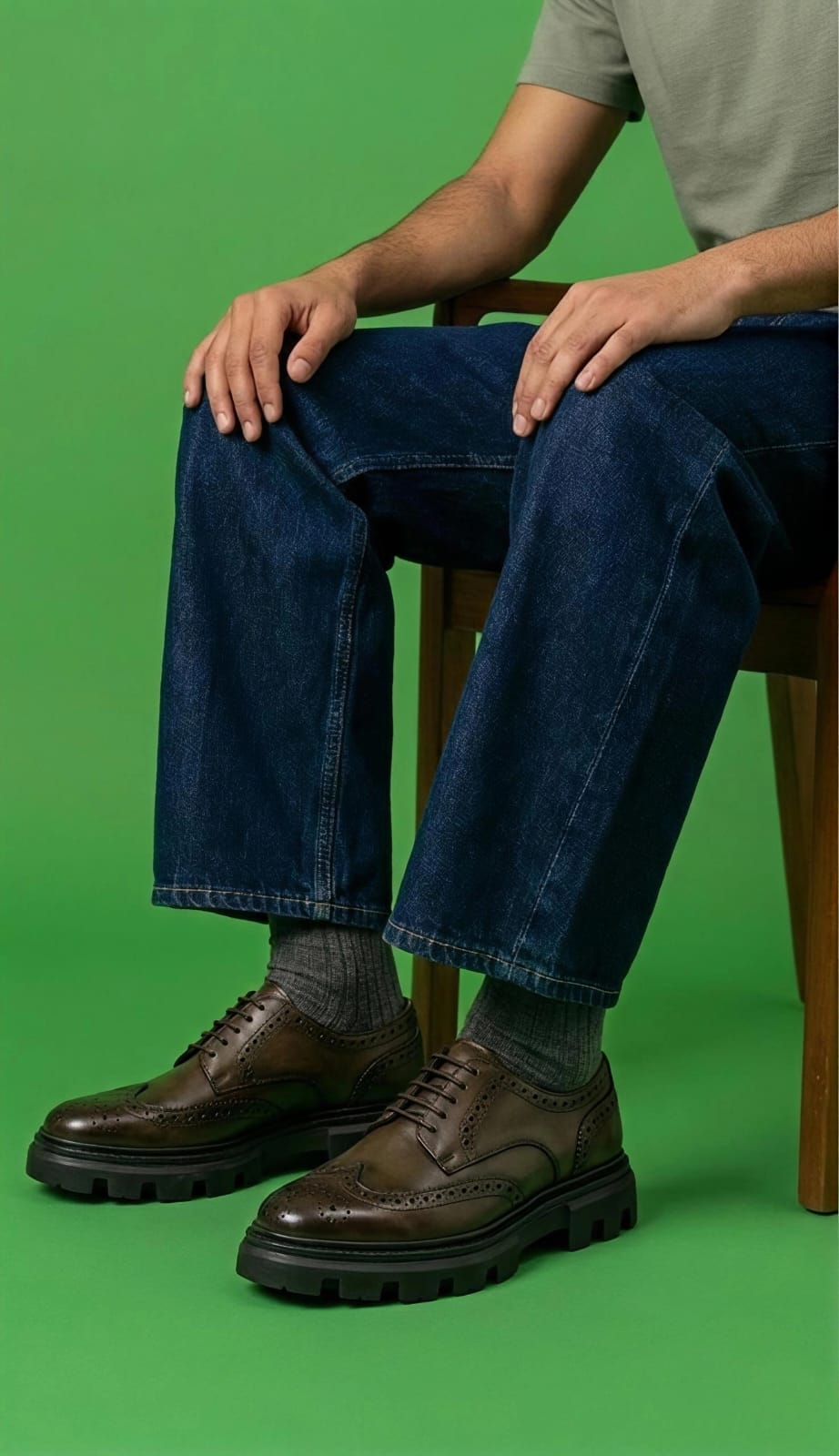 Brown Full Brogue Smart Casual