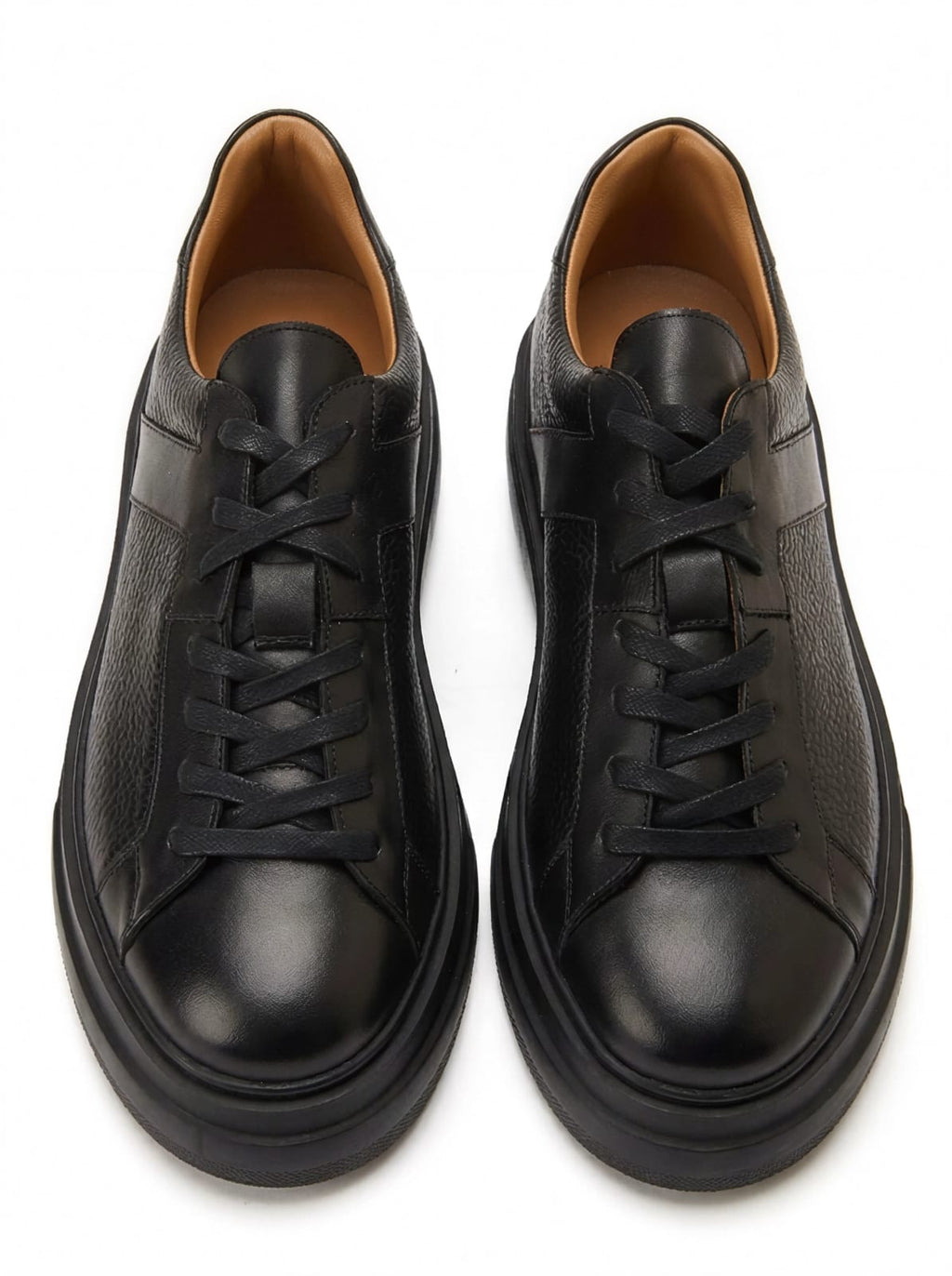 Black Lace-Up Sneakers