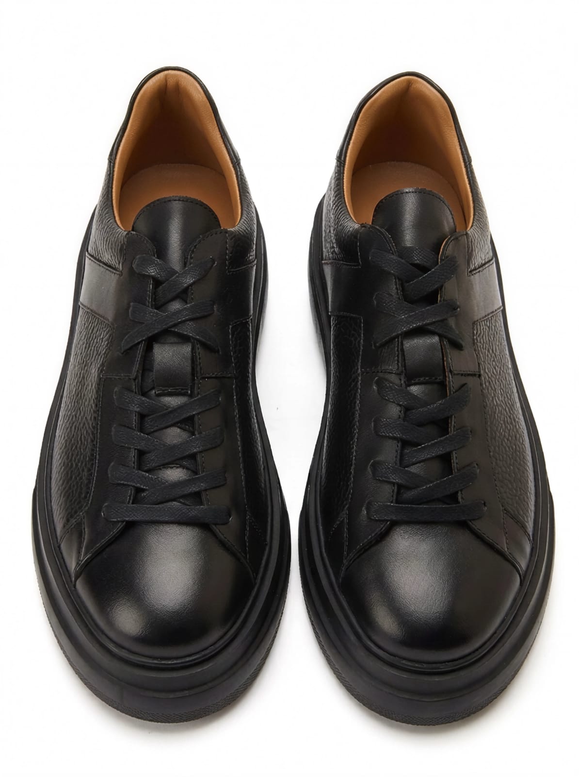 Black Lace-Up Sneakers