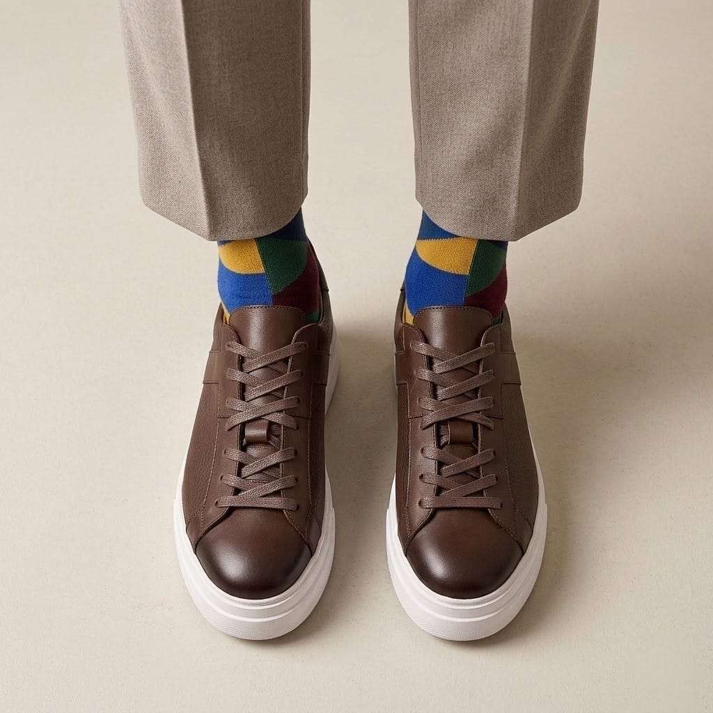 Brown Lace-Up sneakers