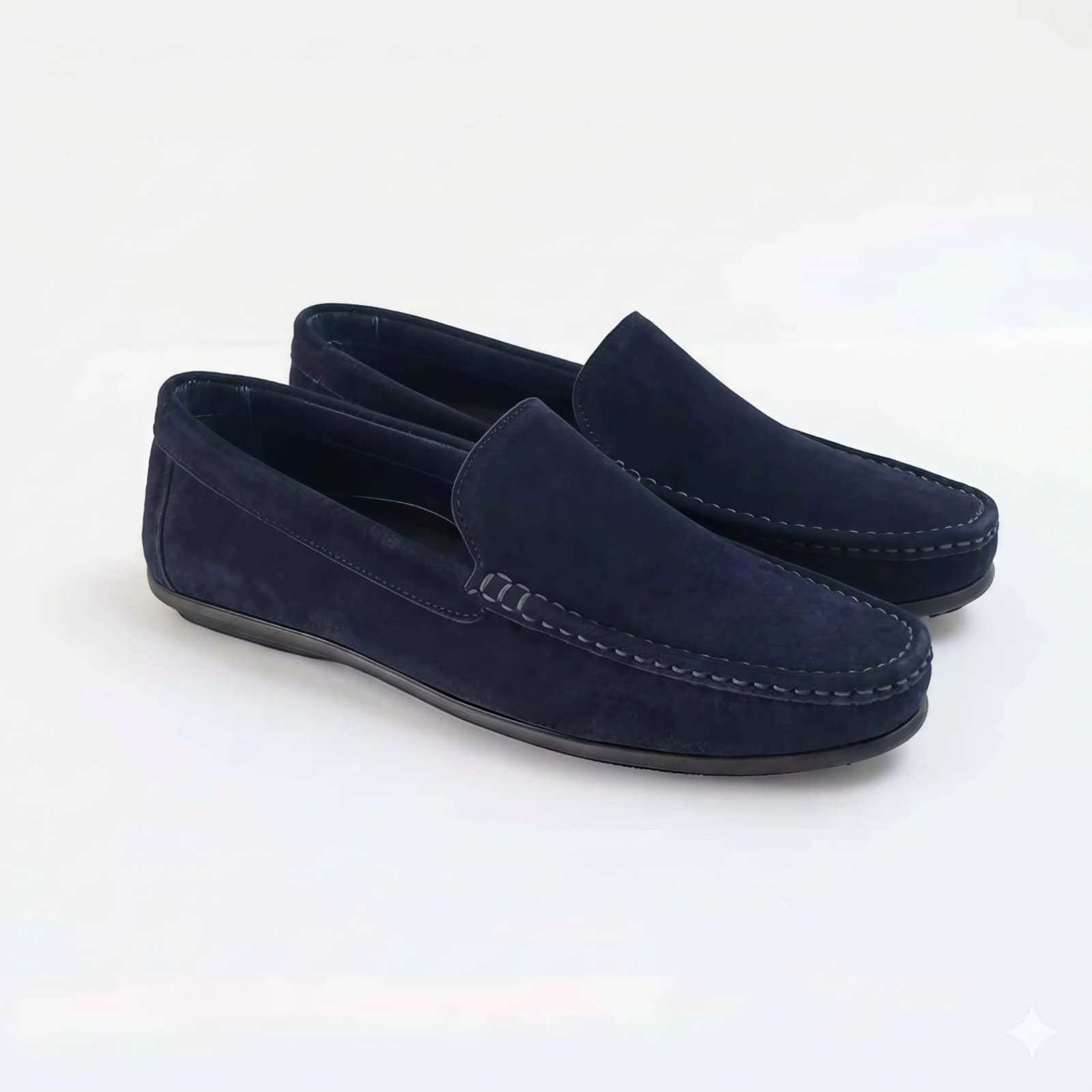 Navy Plain Drive Shoe