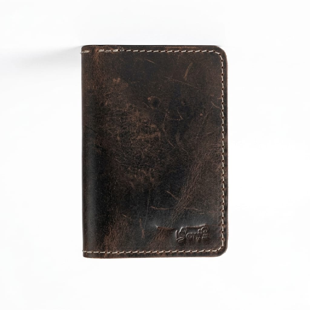 Dark Olive Green Leather Passport Cover