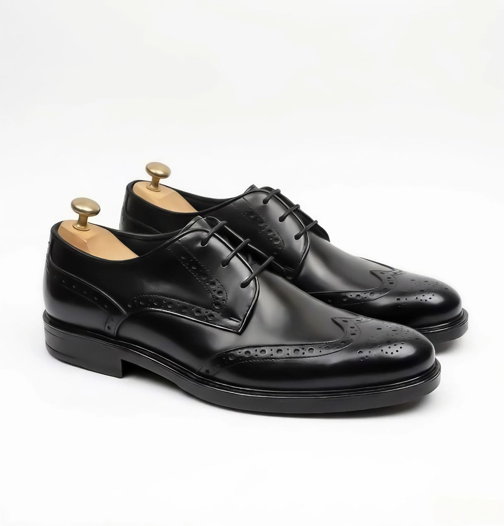 Black Full Brogue Dress Shoe