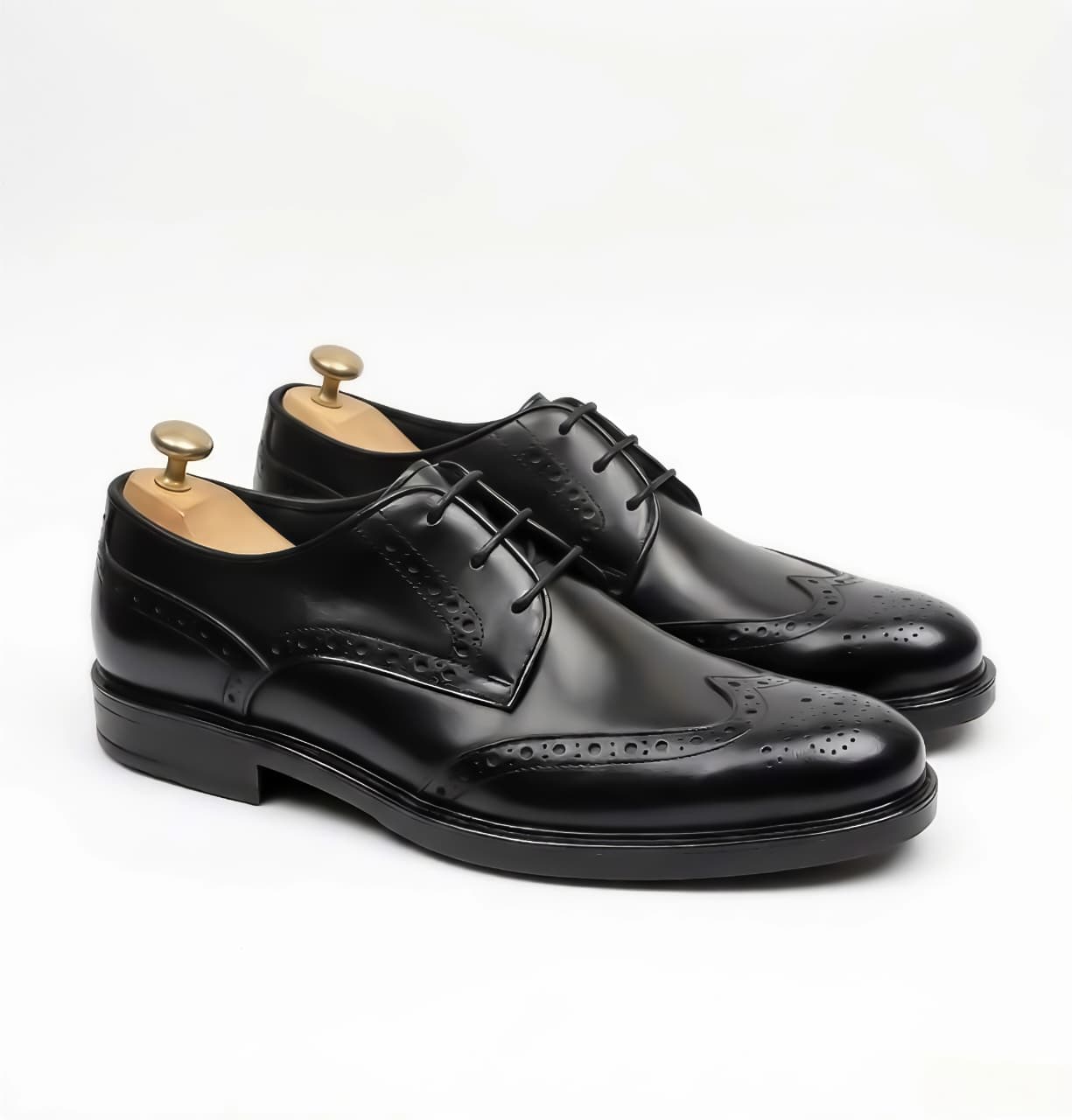 Black Full Brogue Dress Shoe