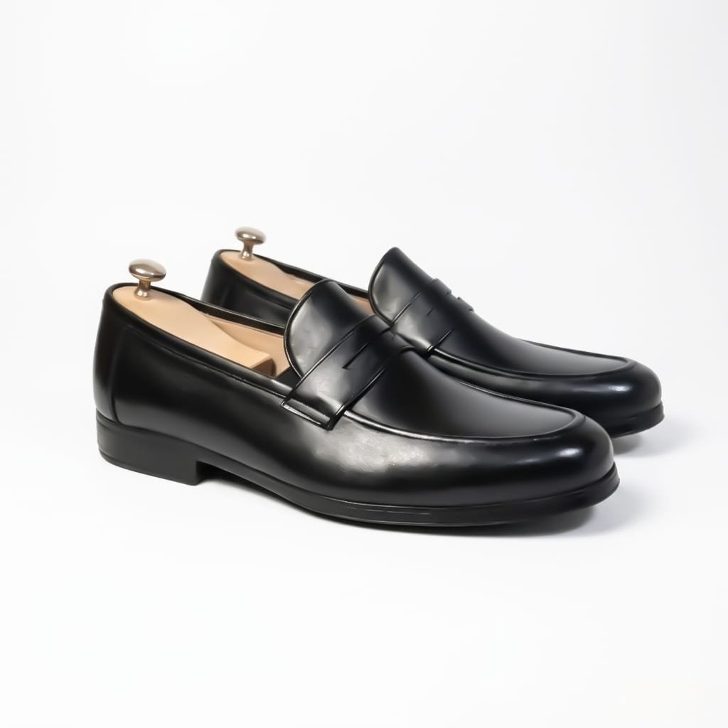 Black Penny Loafers Dress Shoe