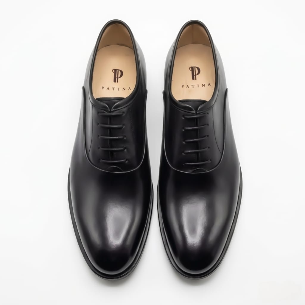 Black Plain Toe Oxford Dress Shoe
