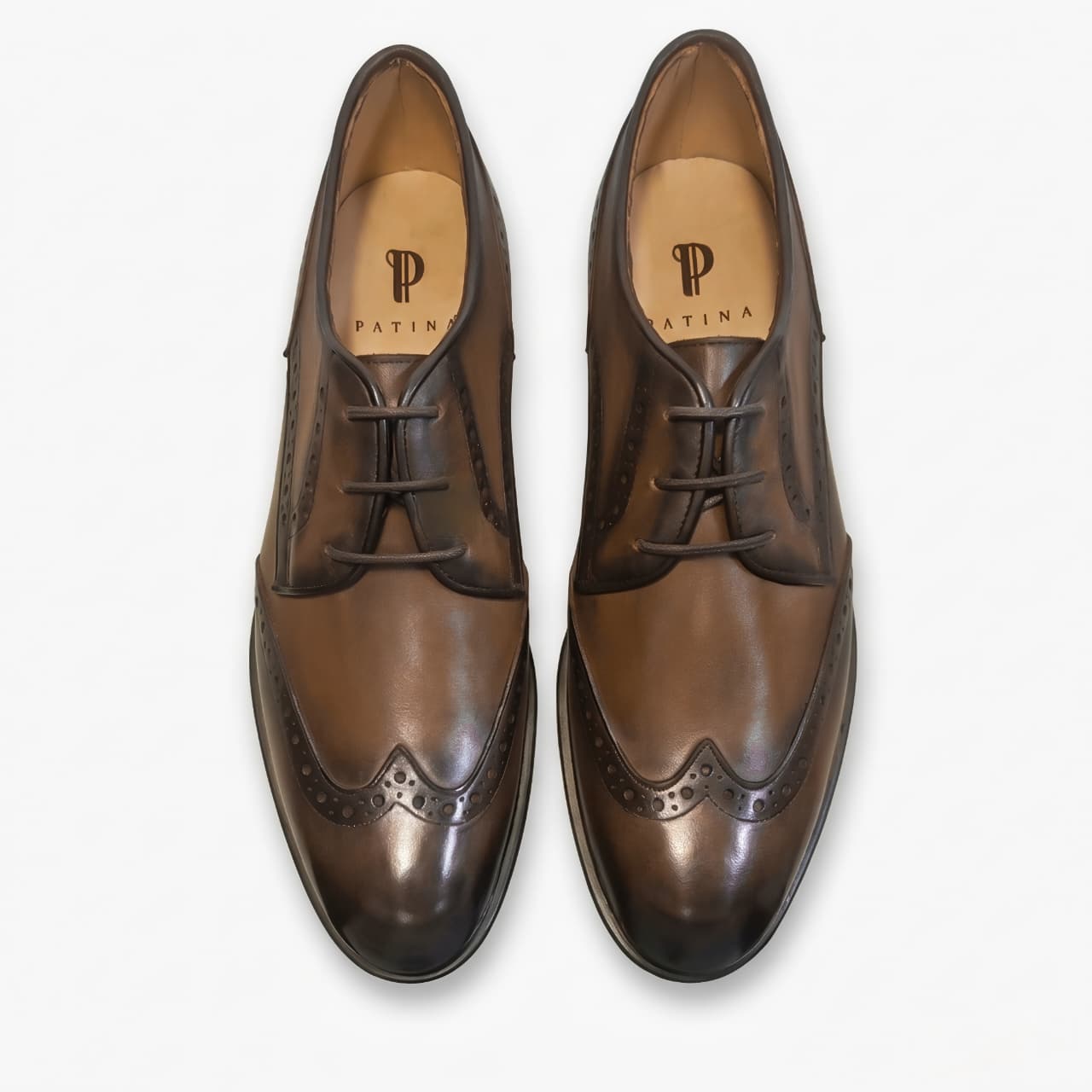 Brown Hand Burnished Full Brogue Dress Shoe