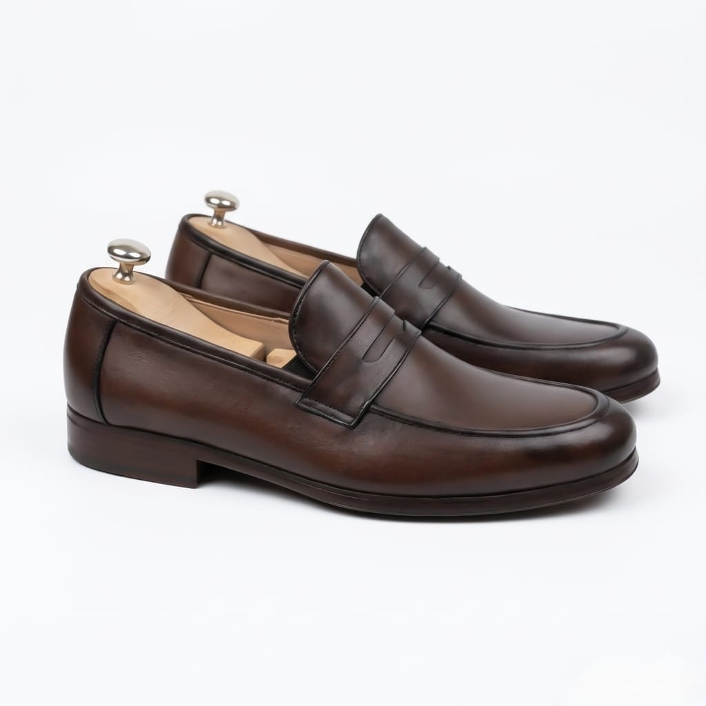 Brown Penny Loafers Dress Shoe