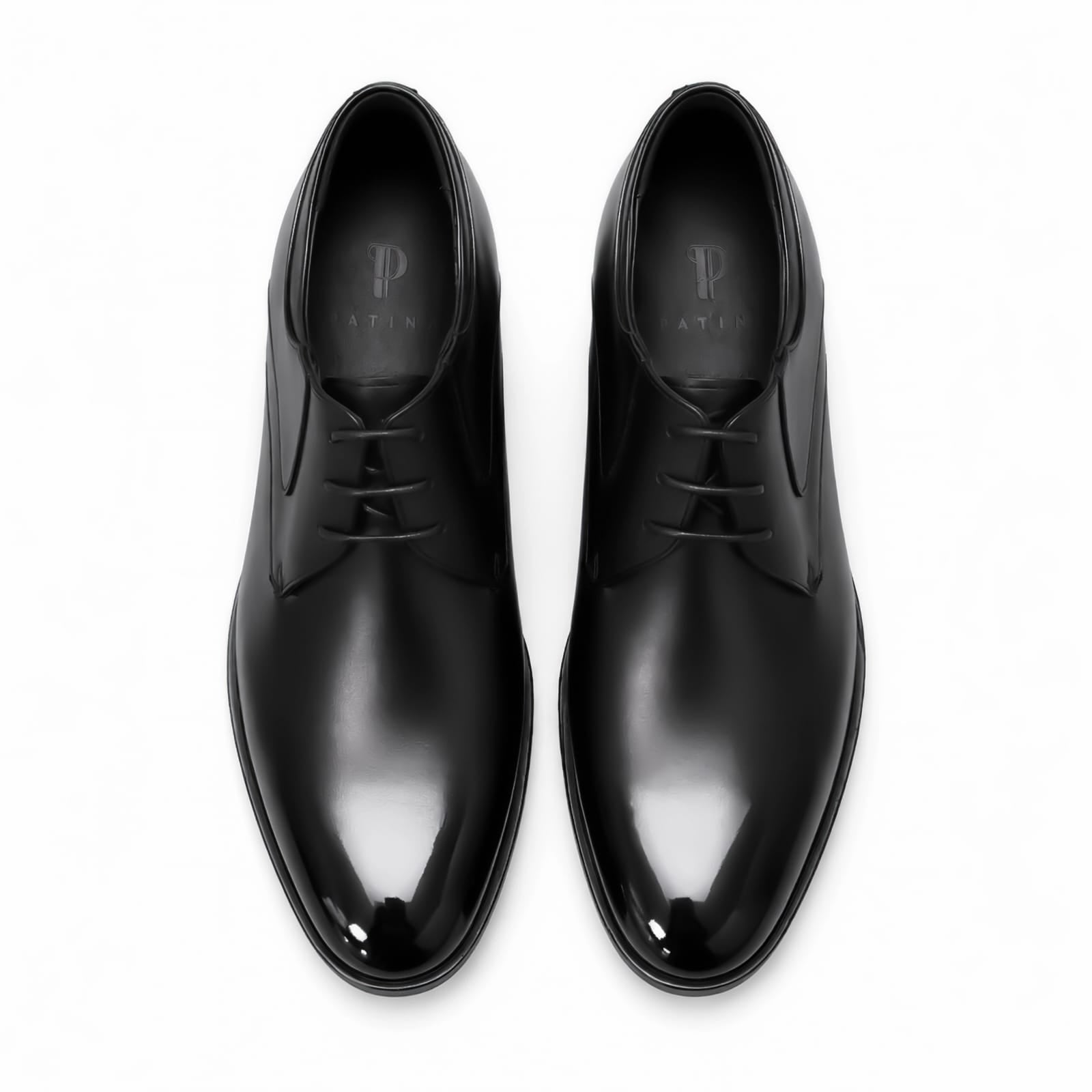 Black Plain Derby Dress Shoe