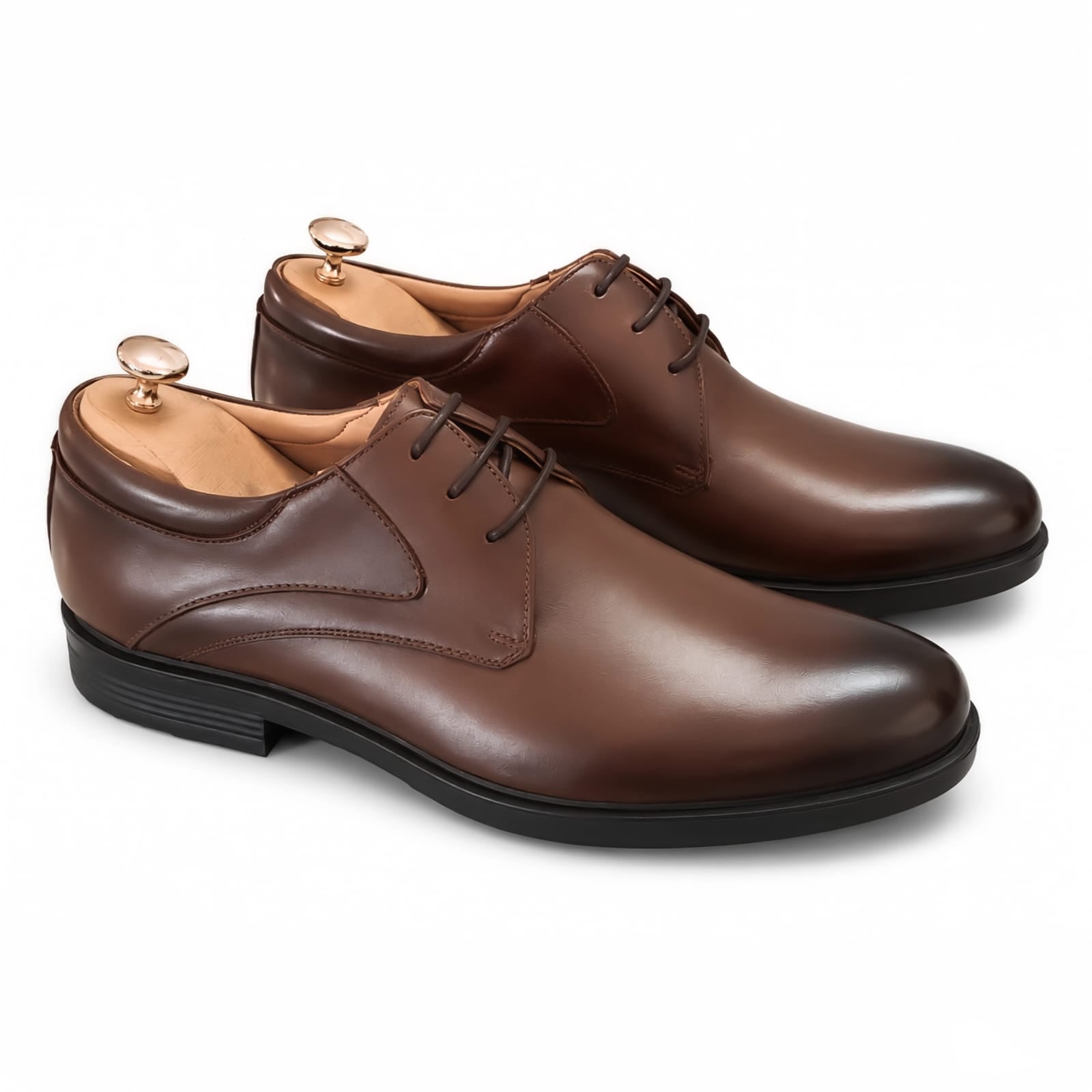 Brown Plain Toe Dress Shoe