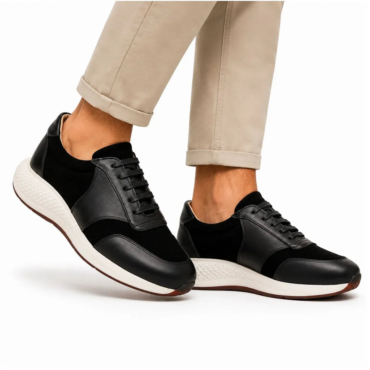 Black Lace-Up Sneakers