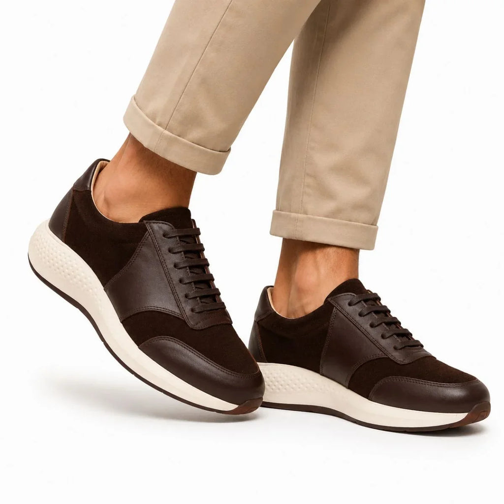 Brown Lace-Up Sneakers