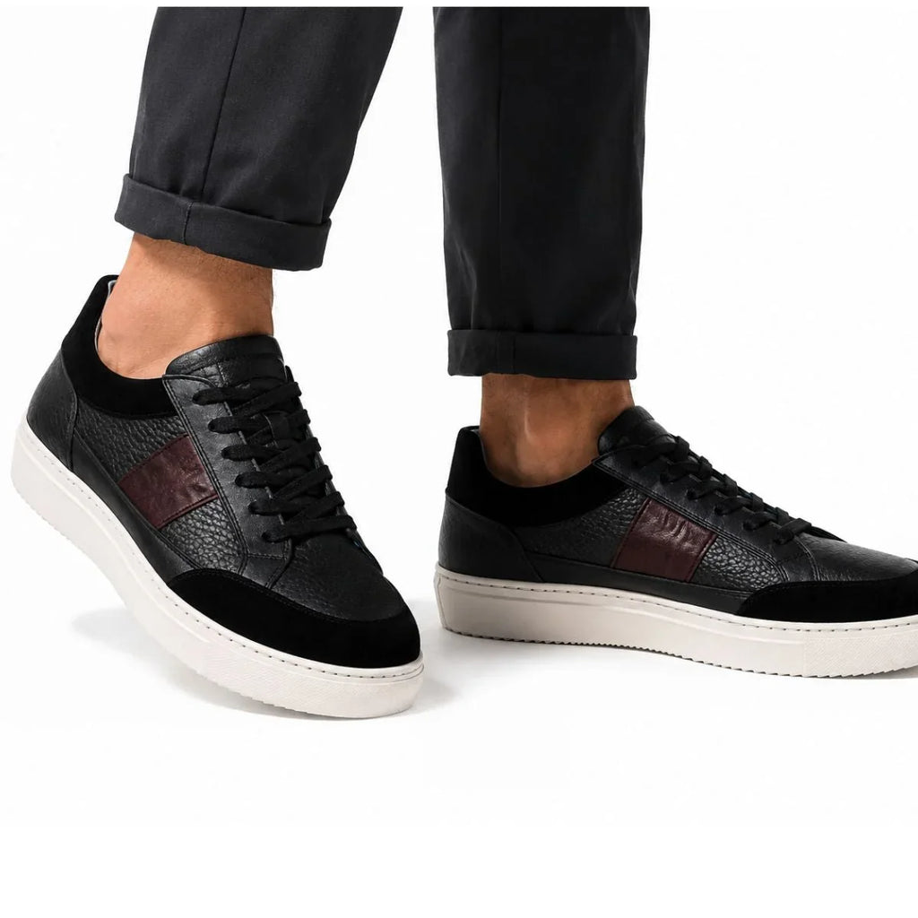 Black Lace-Up Sneakers